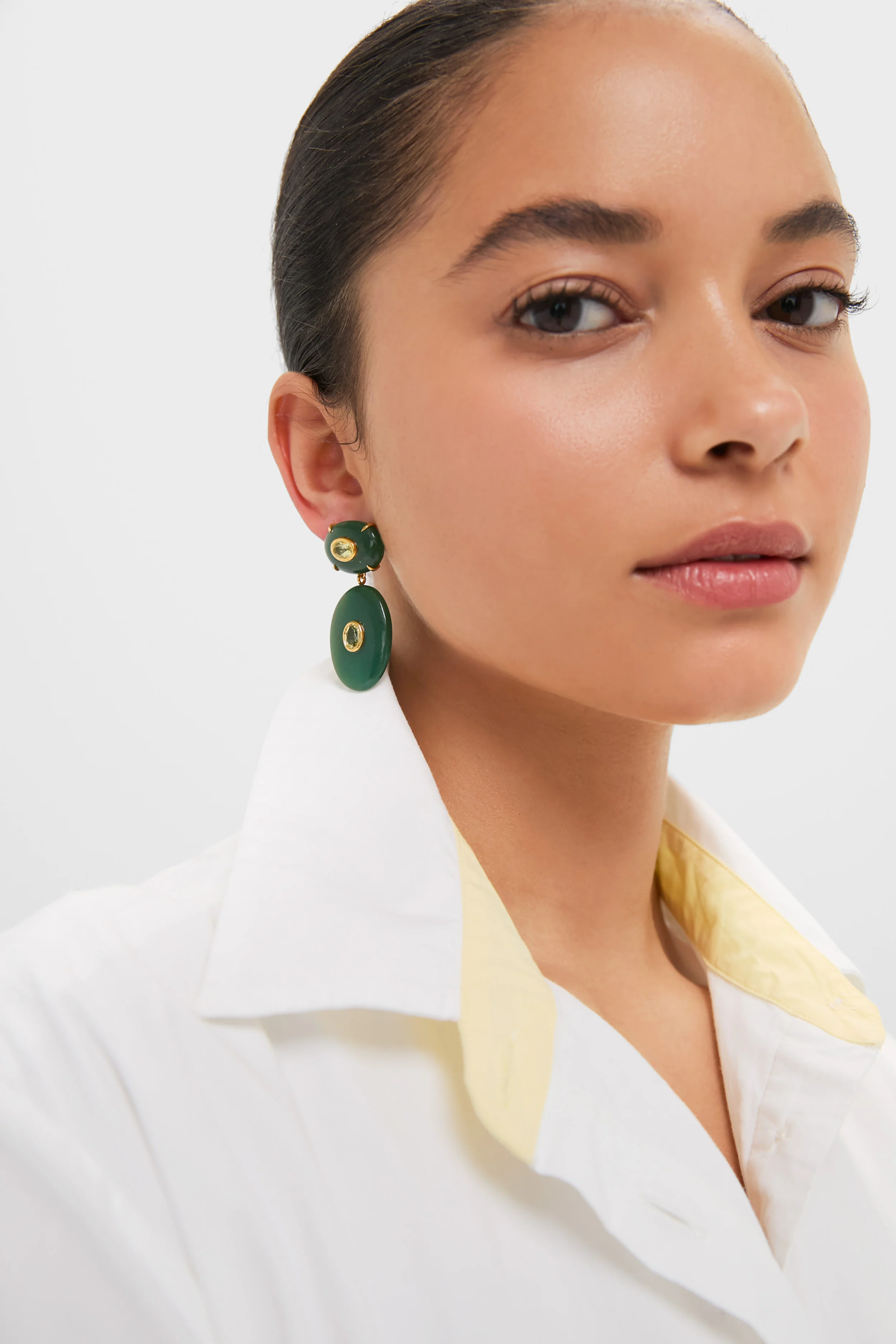 Green Jade Dorothy Earrings - Image 2