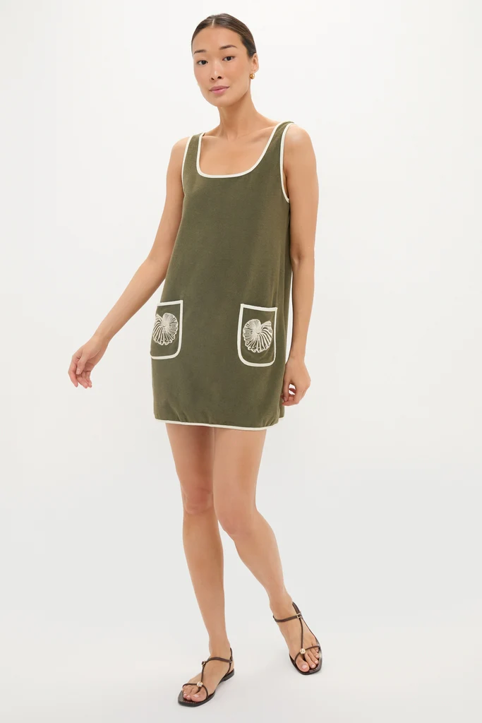 Fern Embroidered Mini Terrycloth Coverup - Image 7