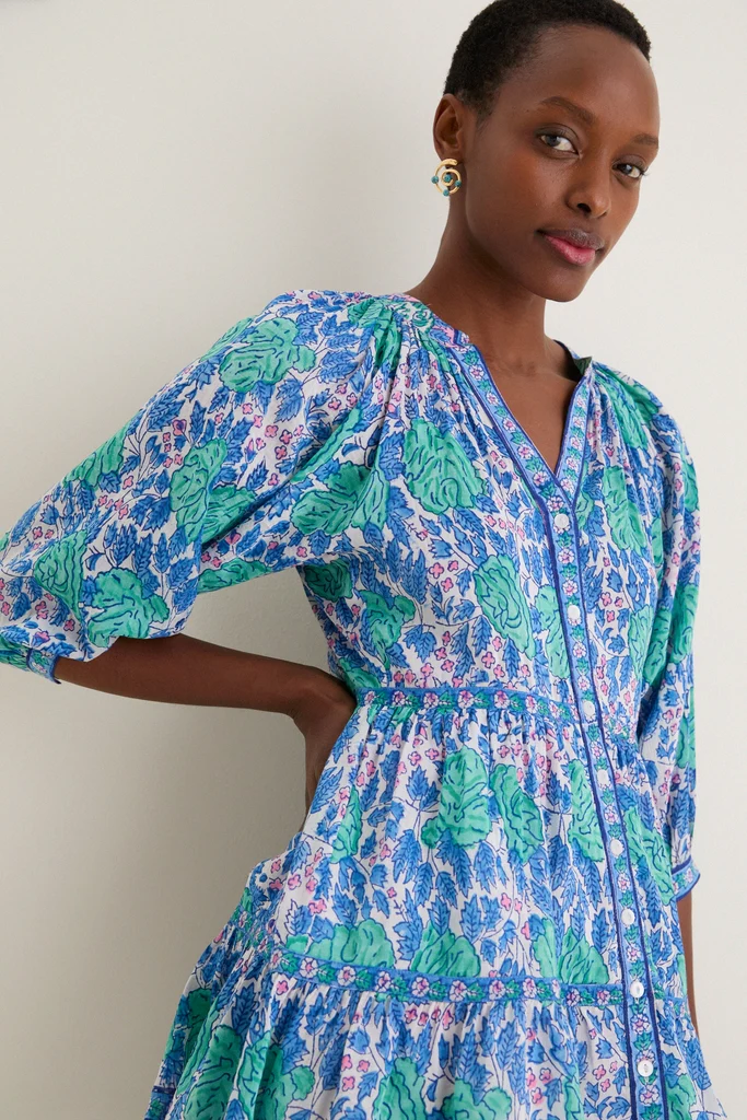 Green Navy Clara Mini Dress - Image 5