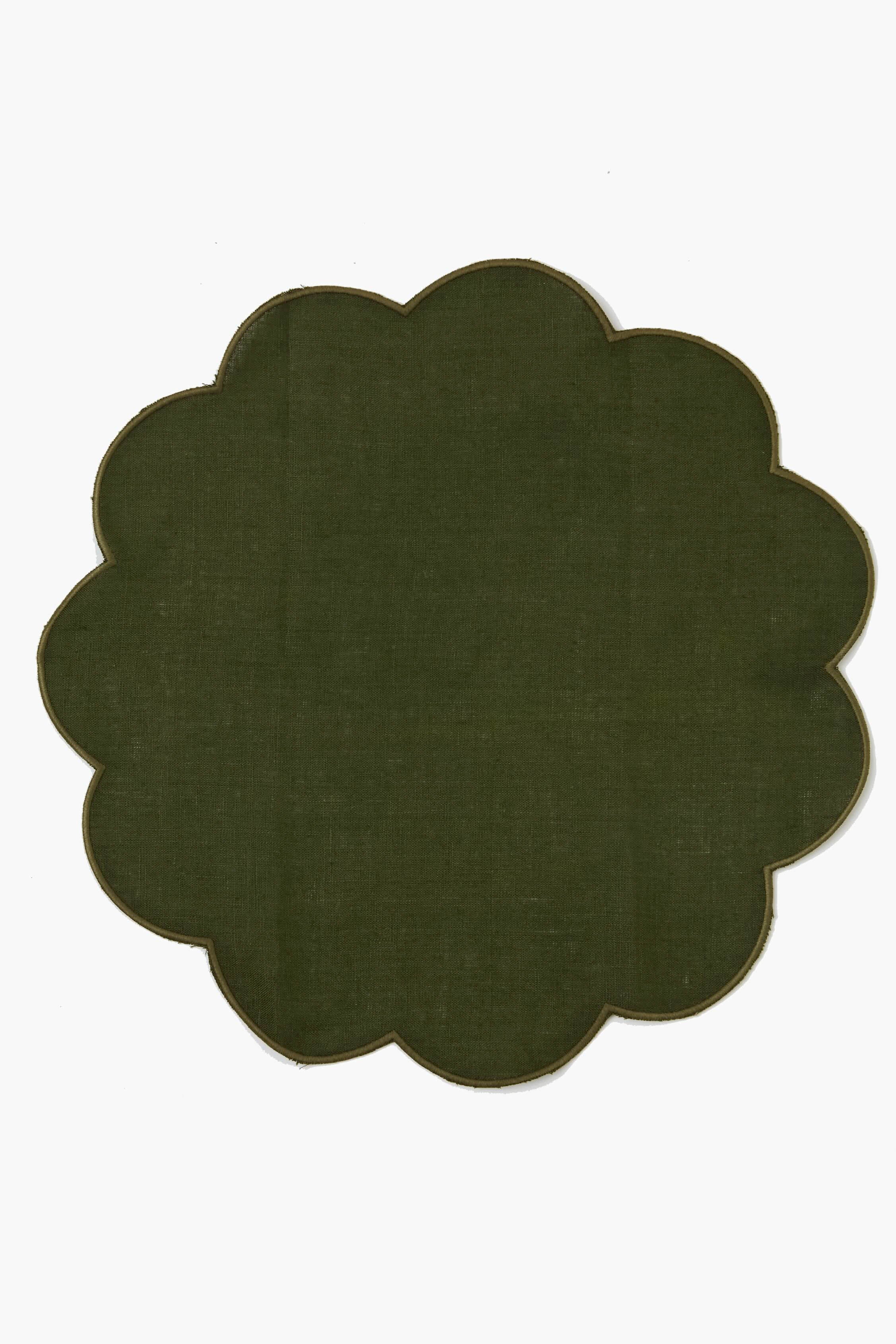 Green Scalloped Placemat