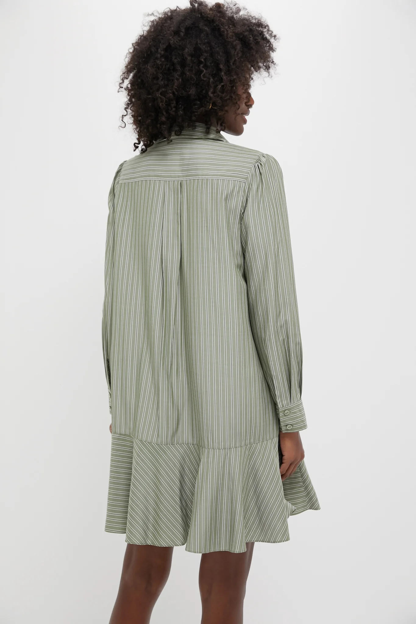 Green Stripe Callahan Shirt Dress - Image 4