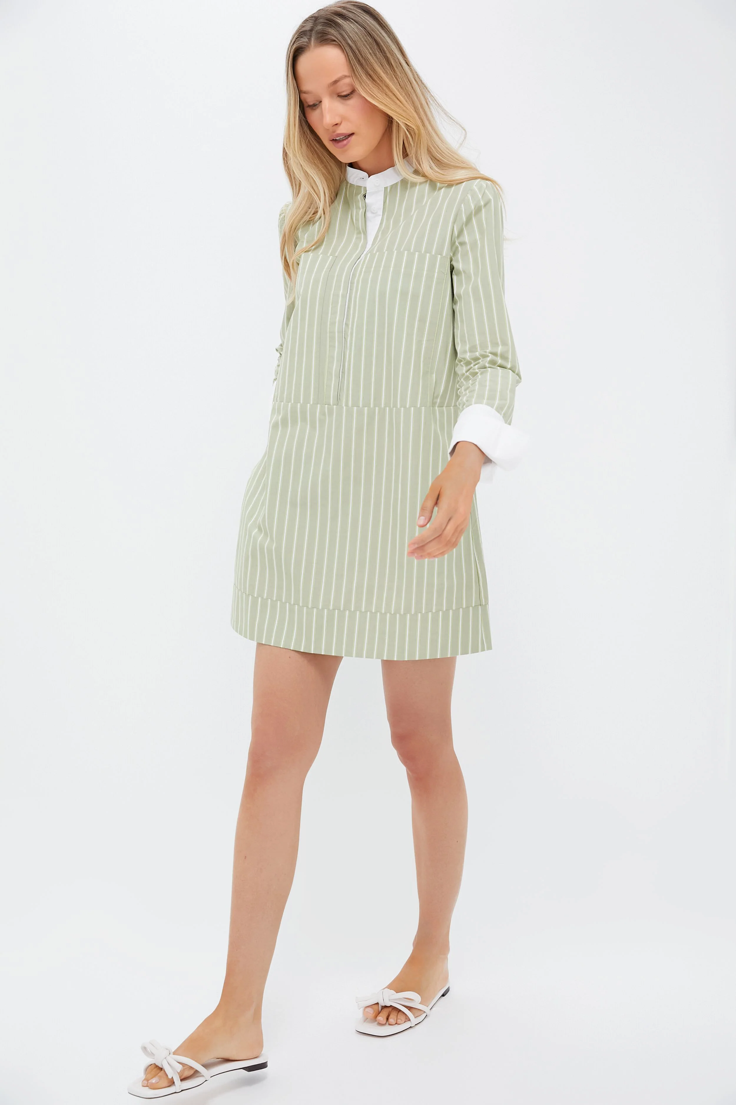 Green Stripe Rohan Shirt Dress - Image 6