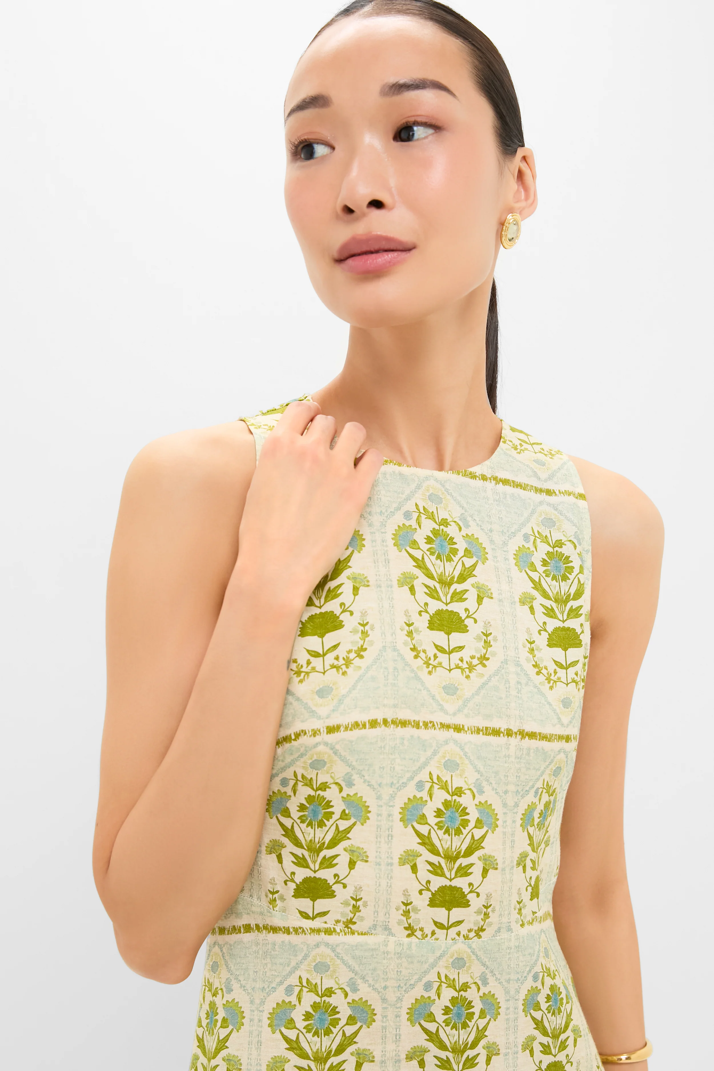 Green Trellis Faith Dress - Image 5
