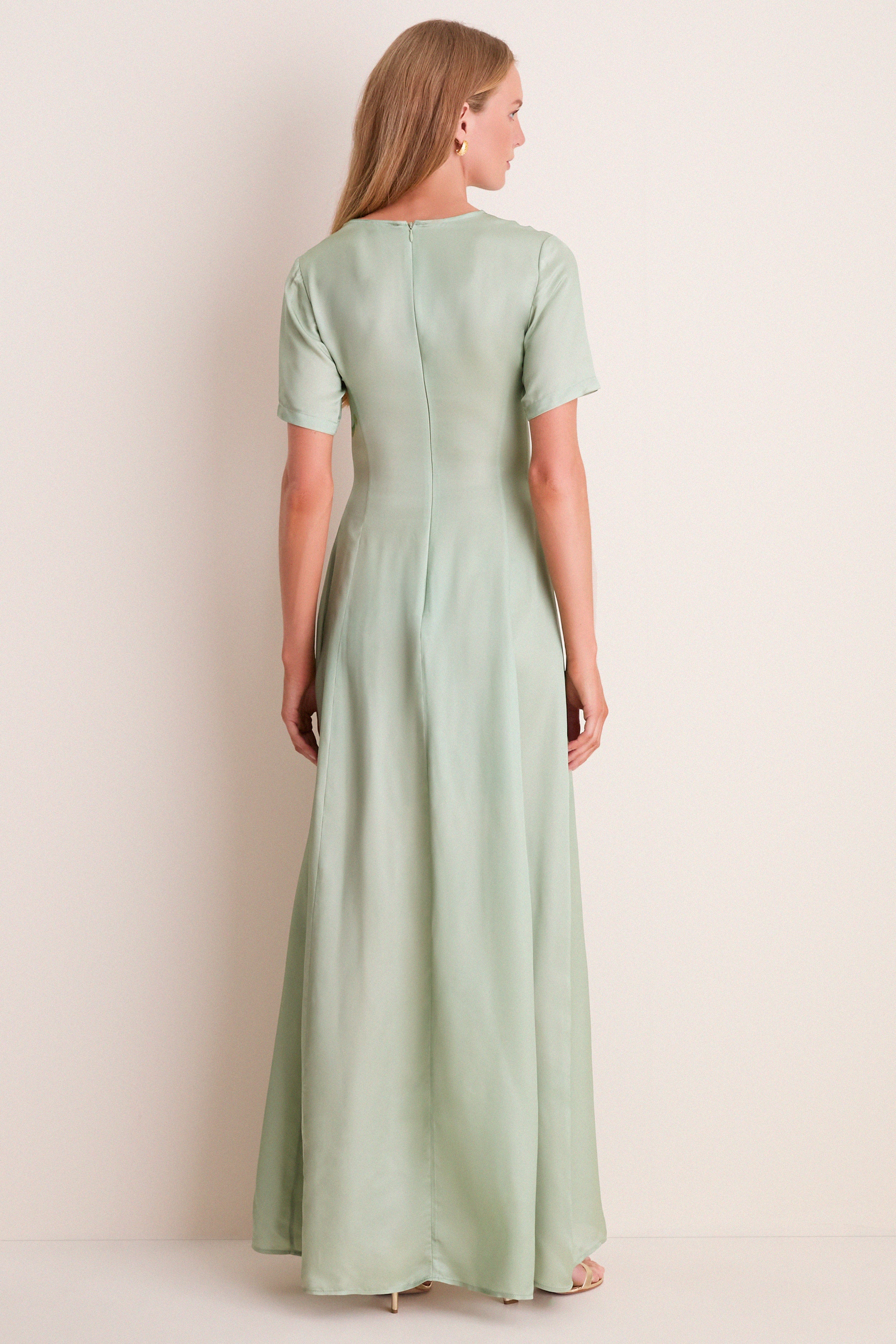 Green Tulip Print Alice Maxi Dress - Image 4