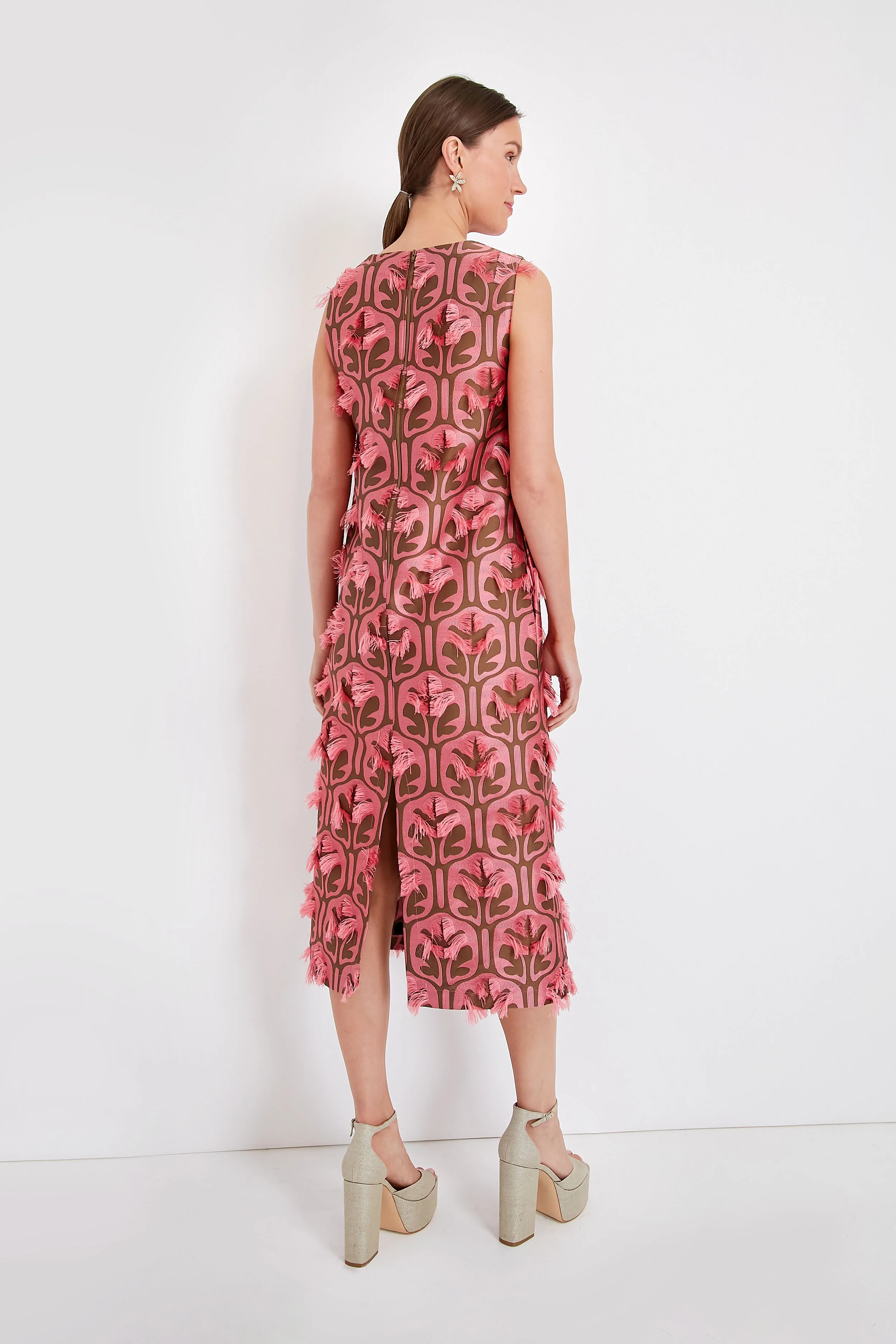 Grove Kaki and Pink Column Dress - Image 5