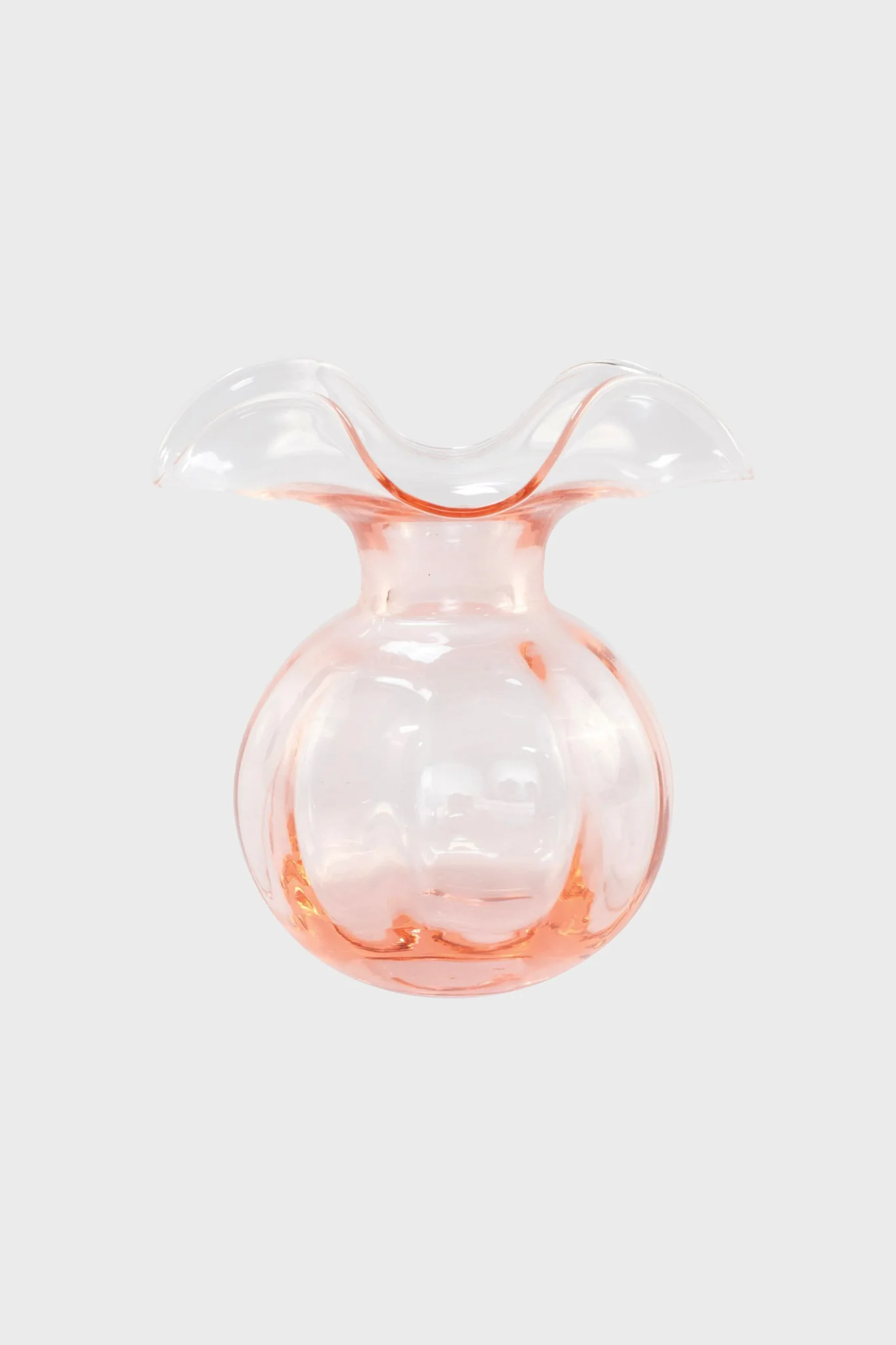 Hibiscus Medium Pink Fluted Vase - Image 2