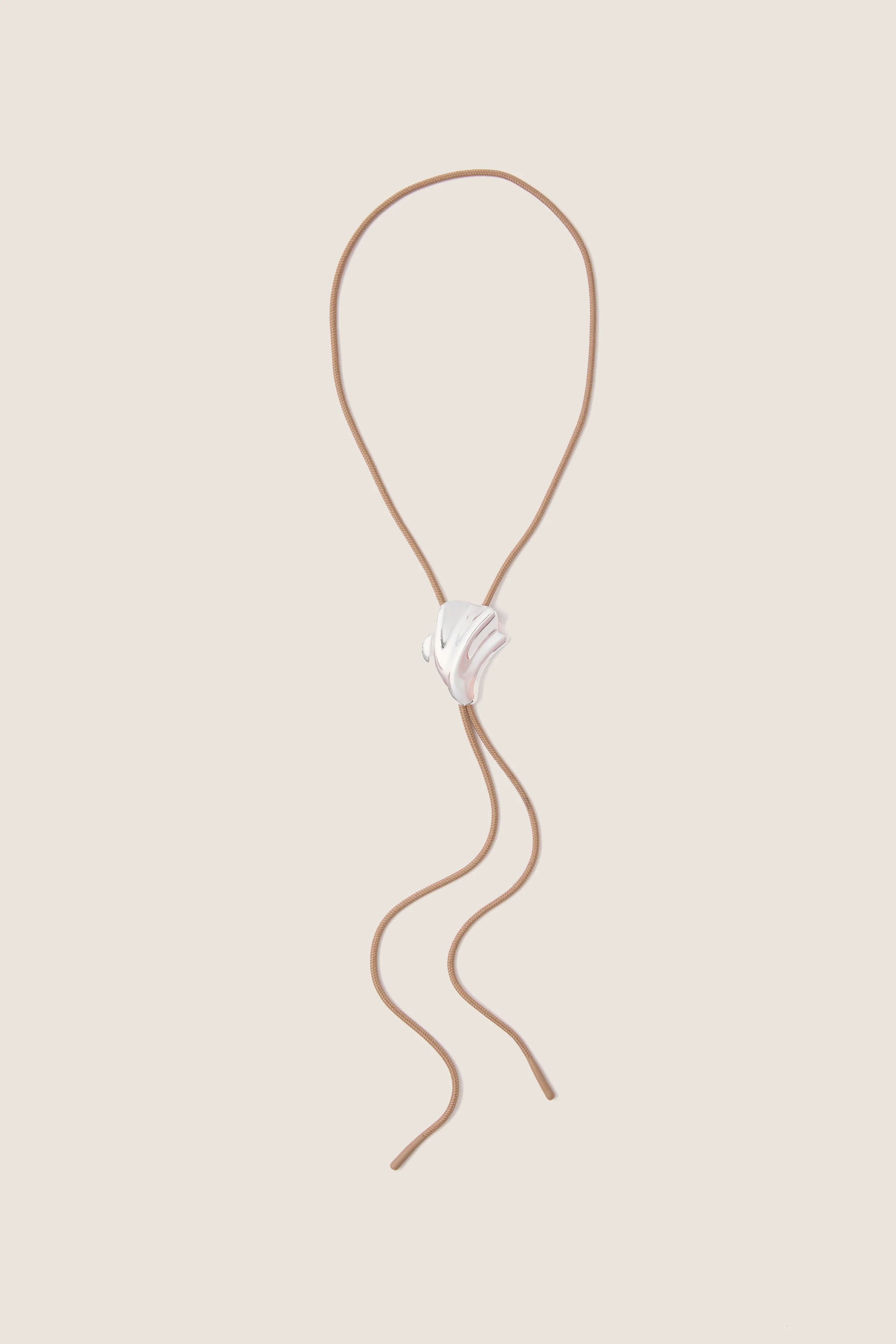 High Polish Silver Lydia Bolo Tie Necklace