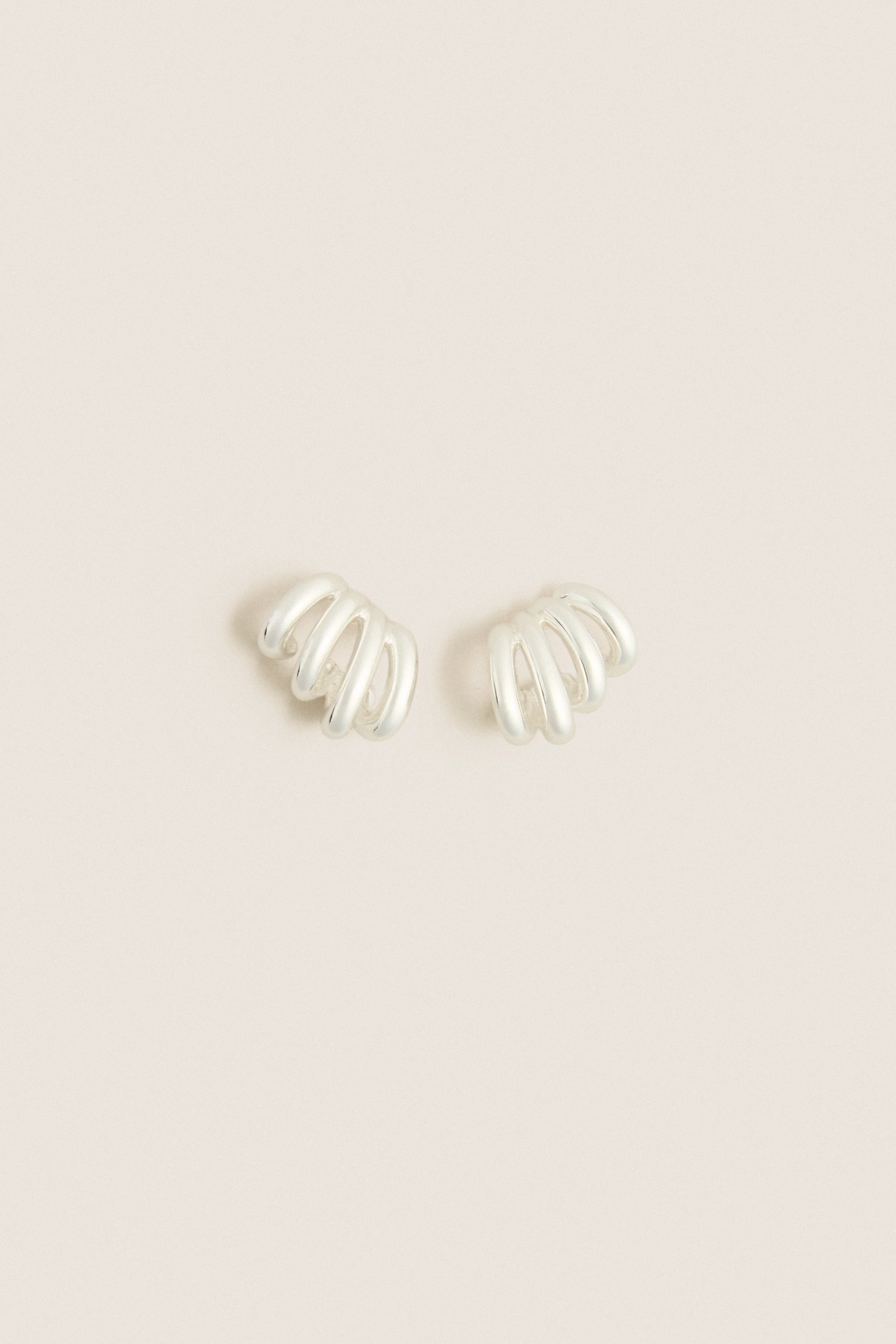High Polish Silver Monroe Earrings