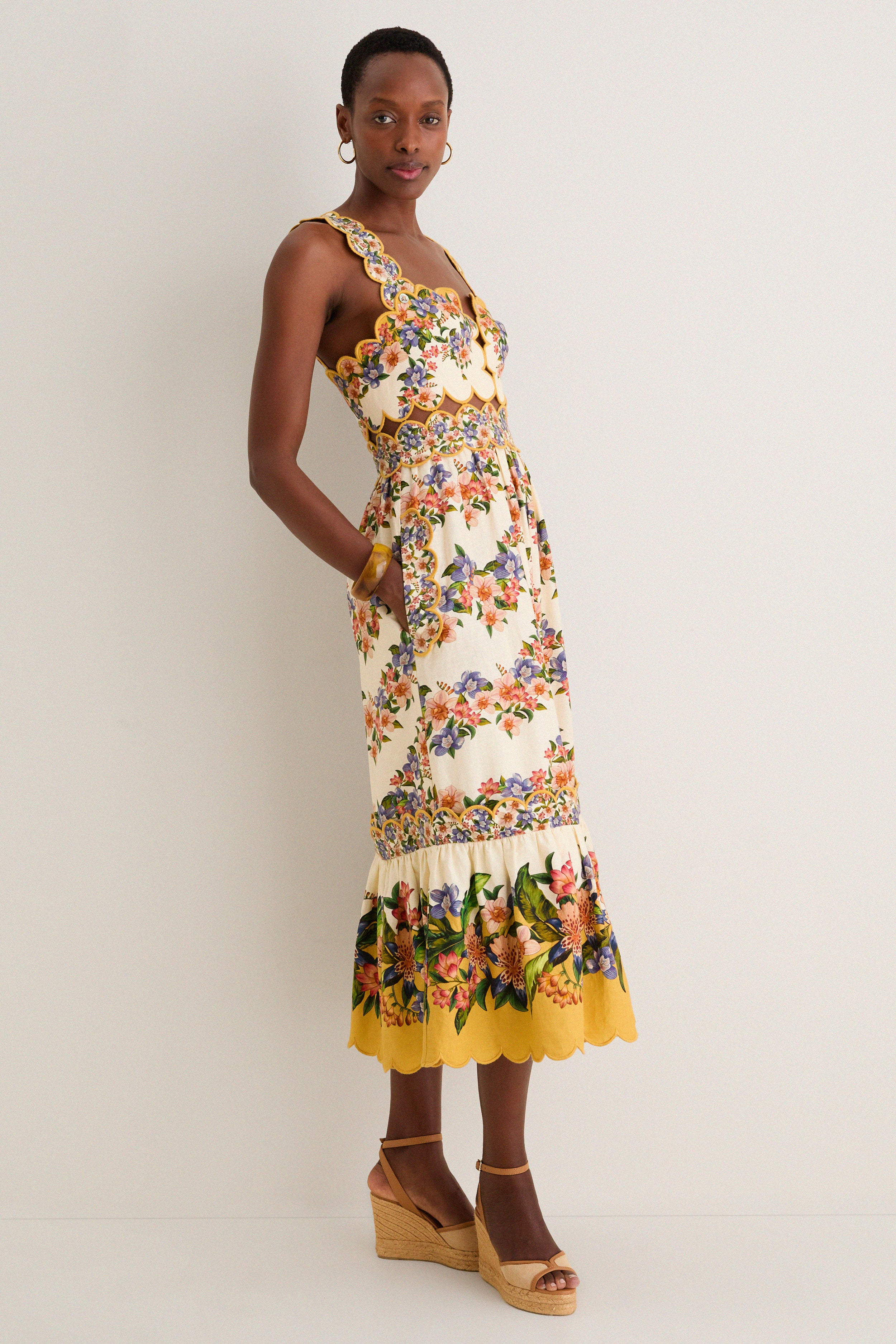 Hilo Stripes Sand Midi Dress - Image 4