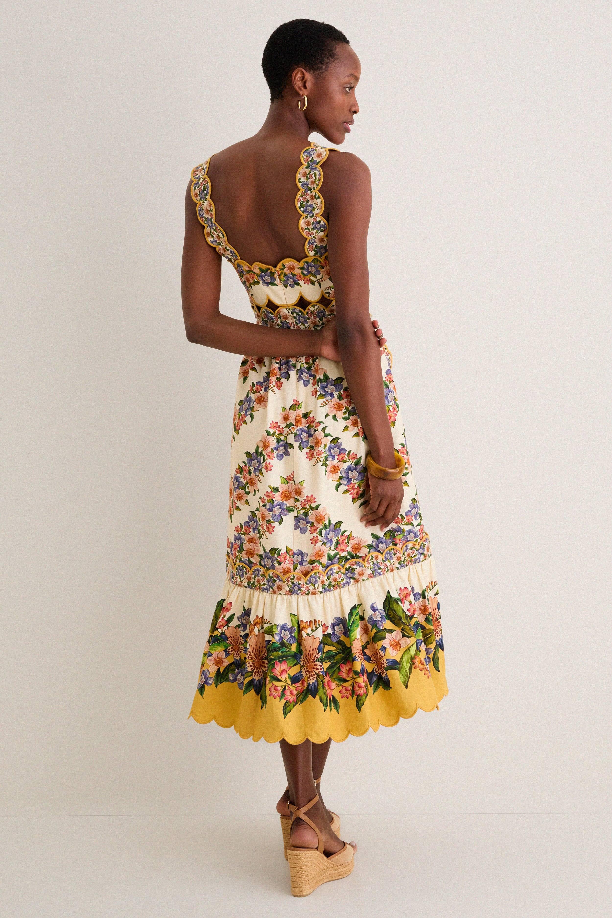 Hilo Stripes Sand Midi Dress - Image 5