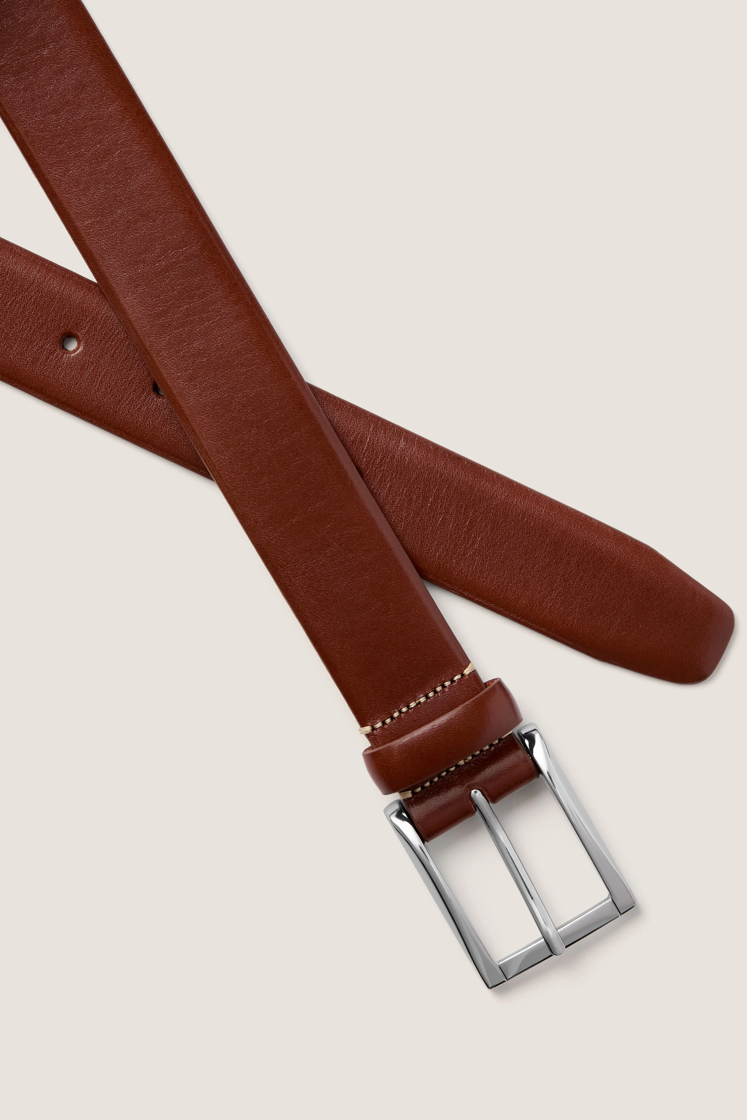 Honey Maple Lorenzo 32mm Dropped Edge Leather Belt - Image 3