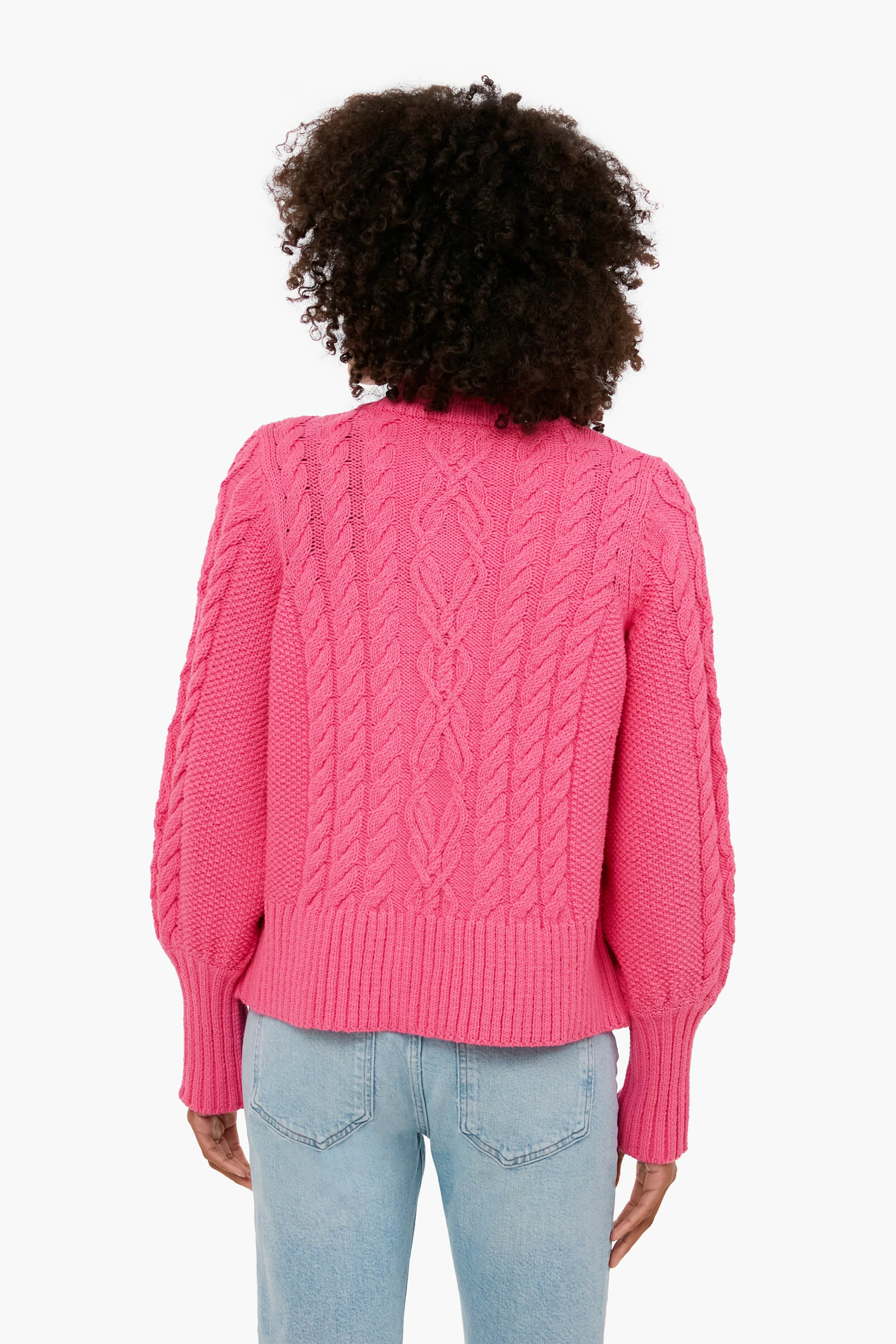 Hot Pink Cotton Colette Cardigan - Image 4