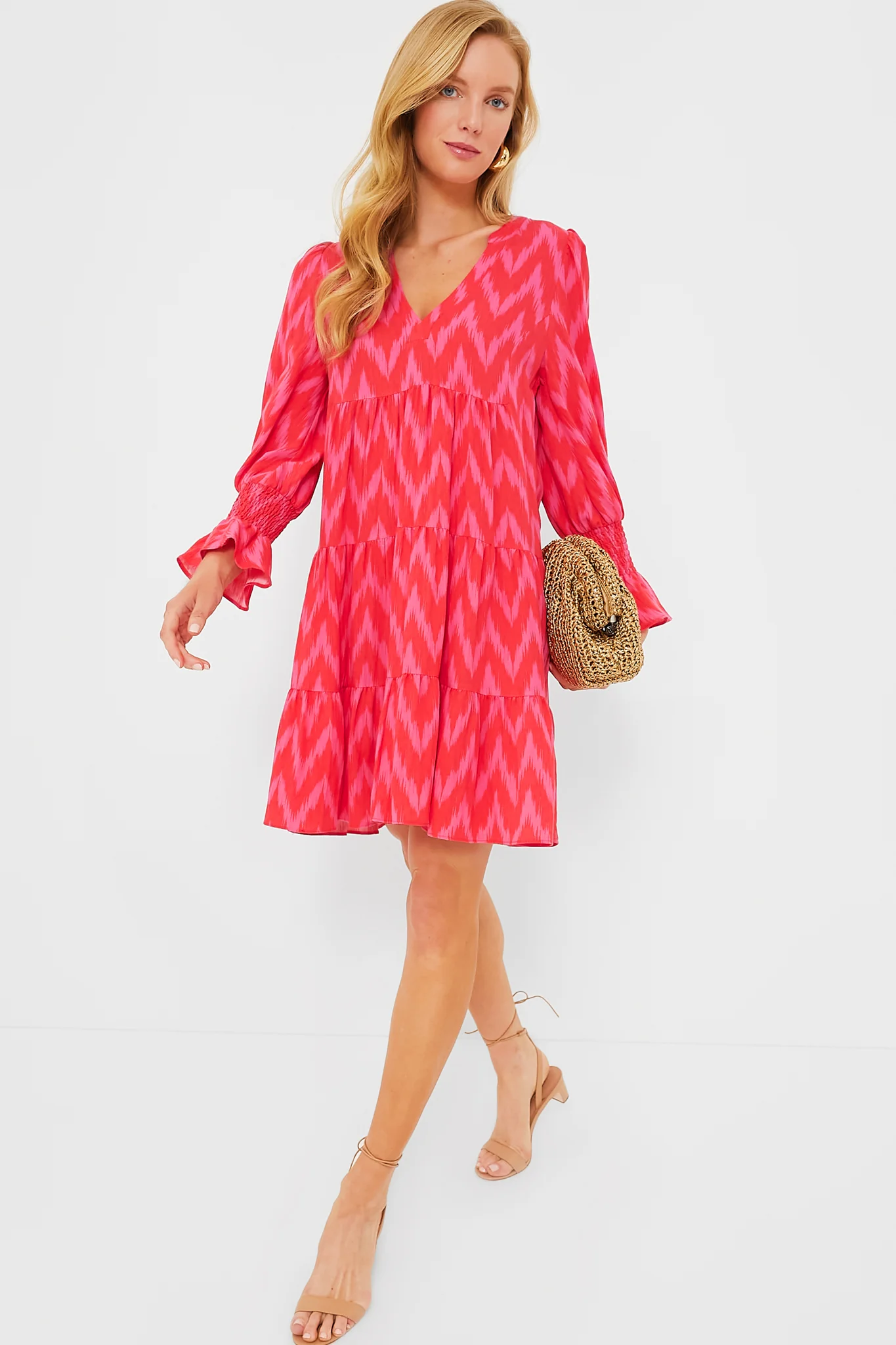 Hot Pink Ikat Kenzo Dress - Image 7
