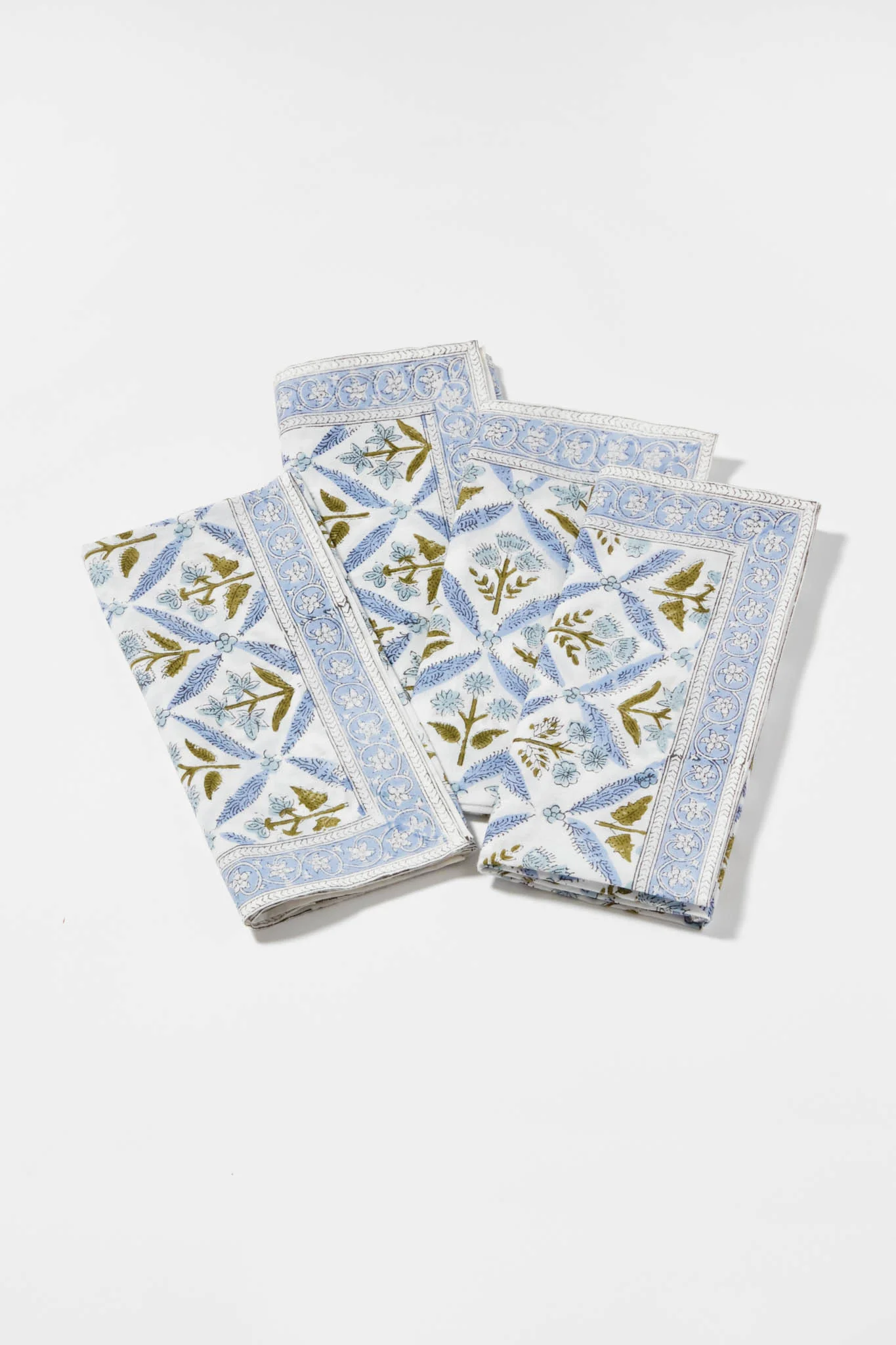 Hydrangea Blue Garden Trellis Napkins Set of 4