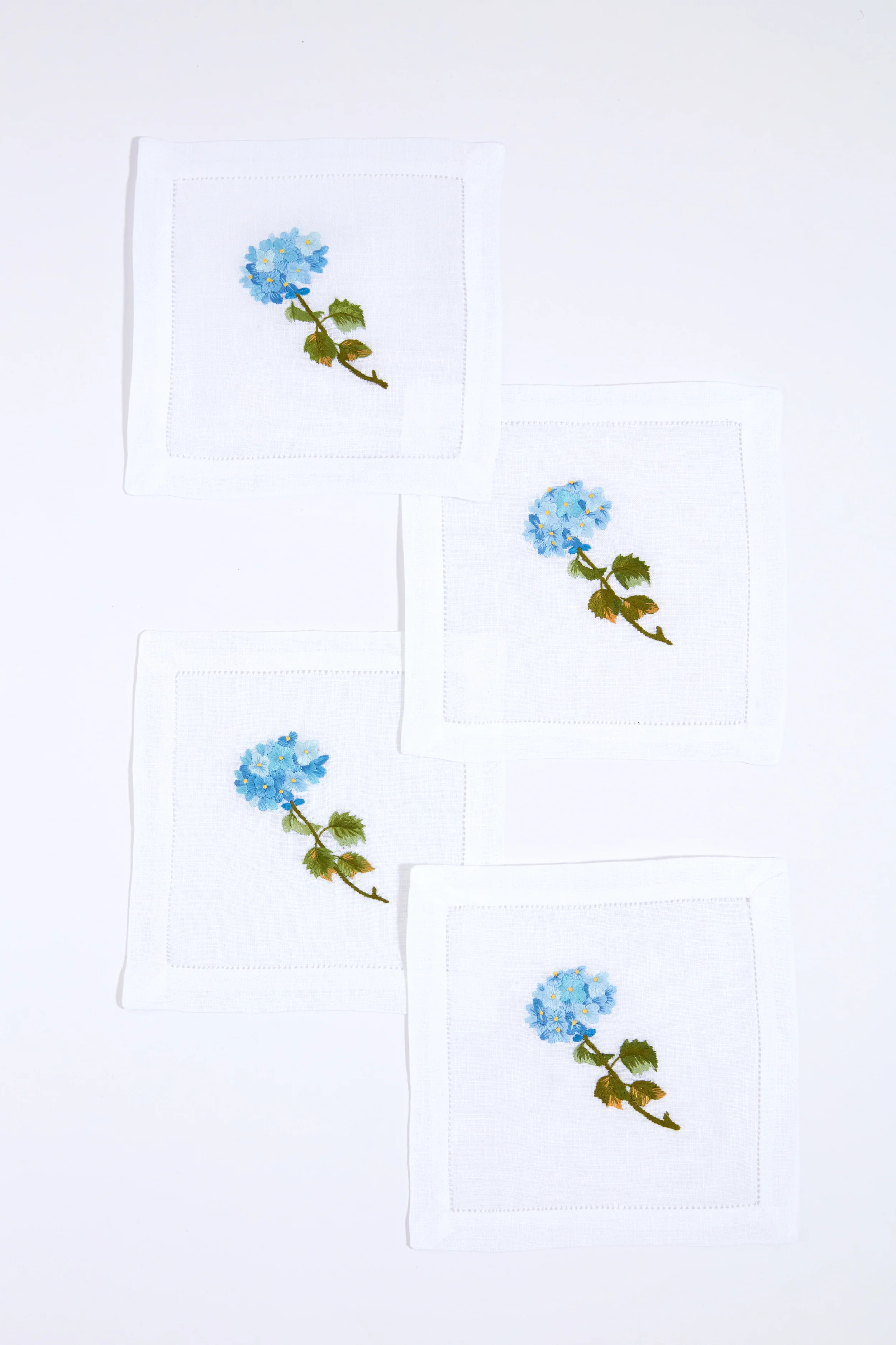 Hydrangea Cocktail Napkins Set of 4