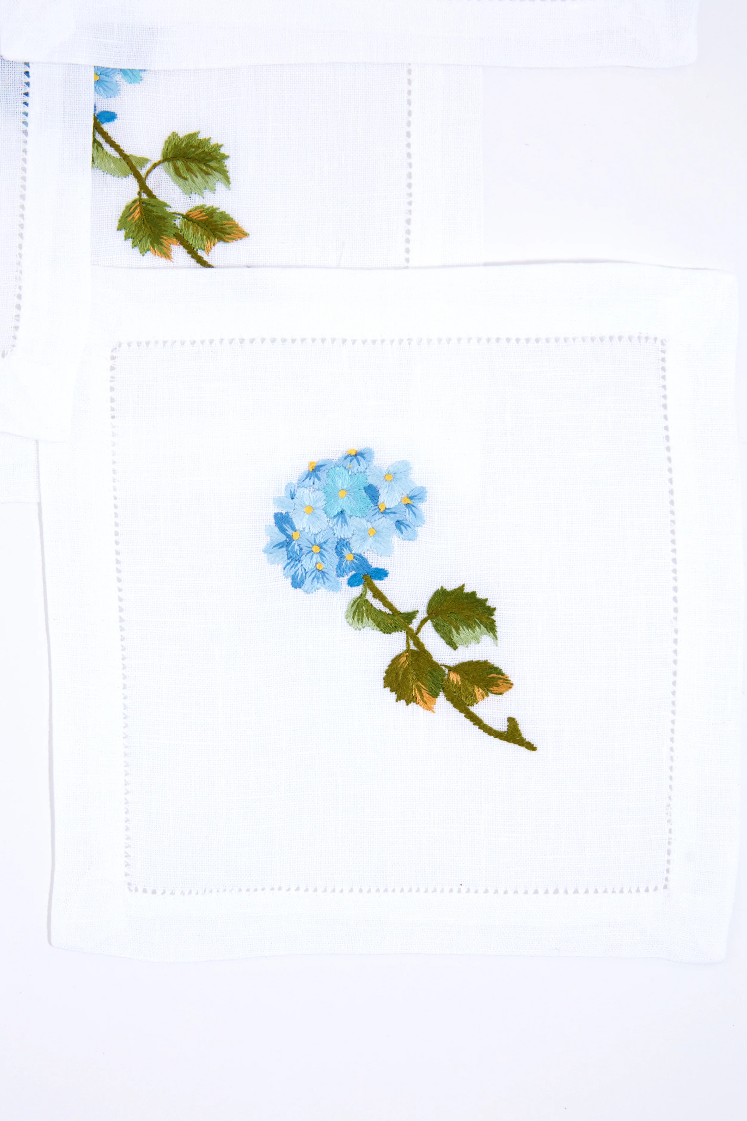 Hydrangea Cocktail Napkins Set of 4 - Image 2