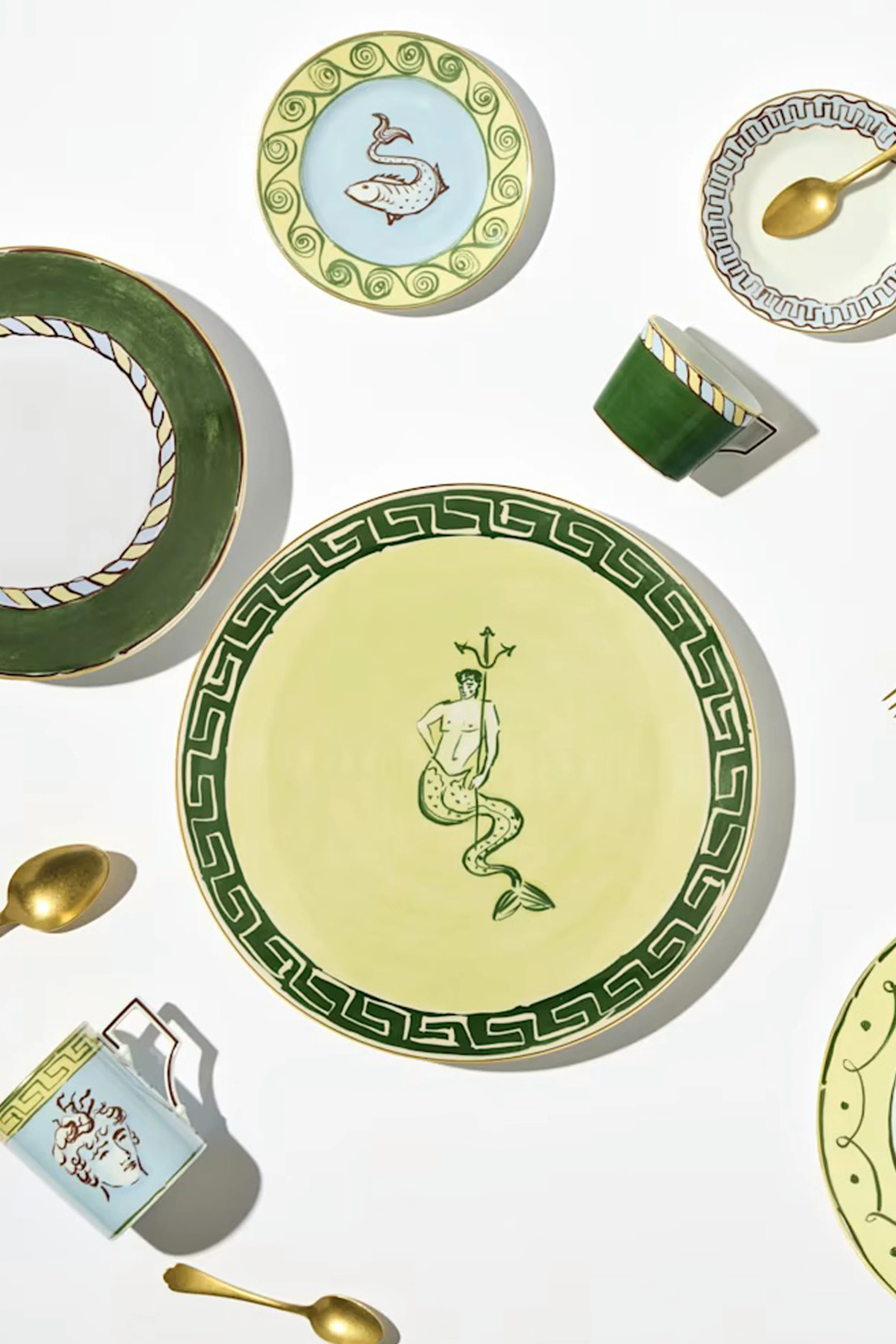Il viaggio di Nettuno Pine Green Tea Set for 2 - Image 4