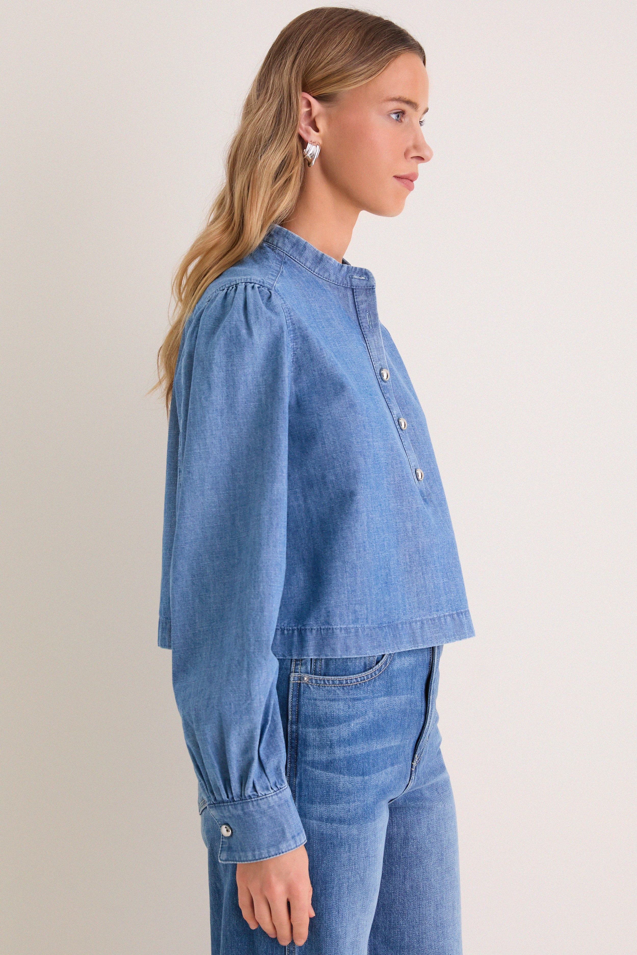 Indigo Denim Margot Top - Image 3
