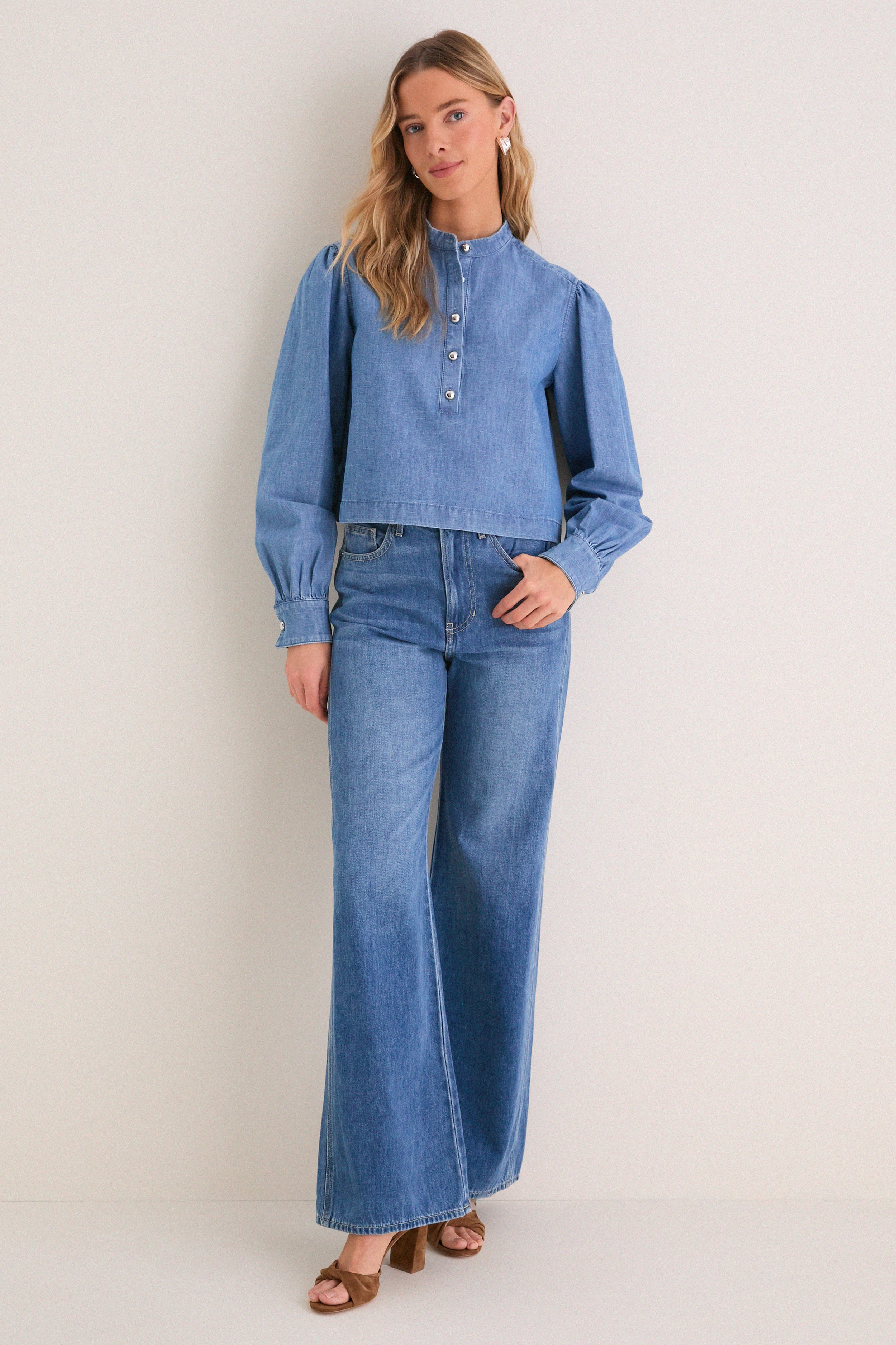 Indigo Denim Margot Top - Image 6
