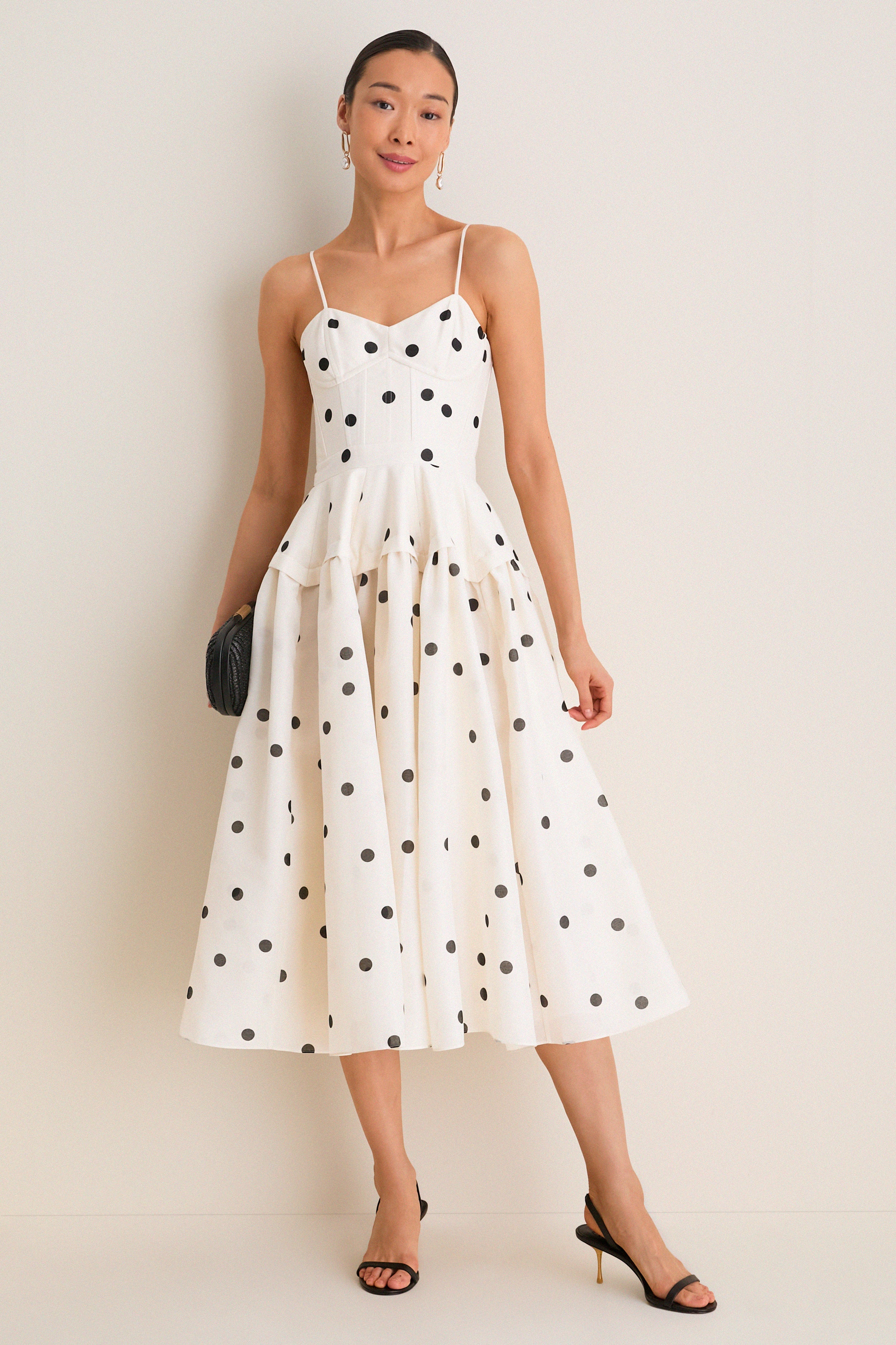 Ivory and Black Parma Dress - Image 3