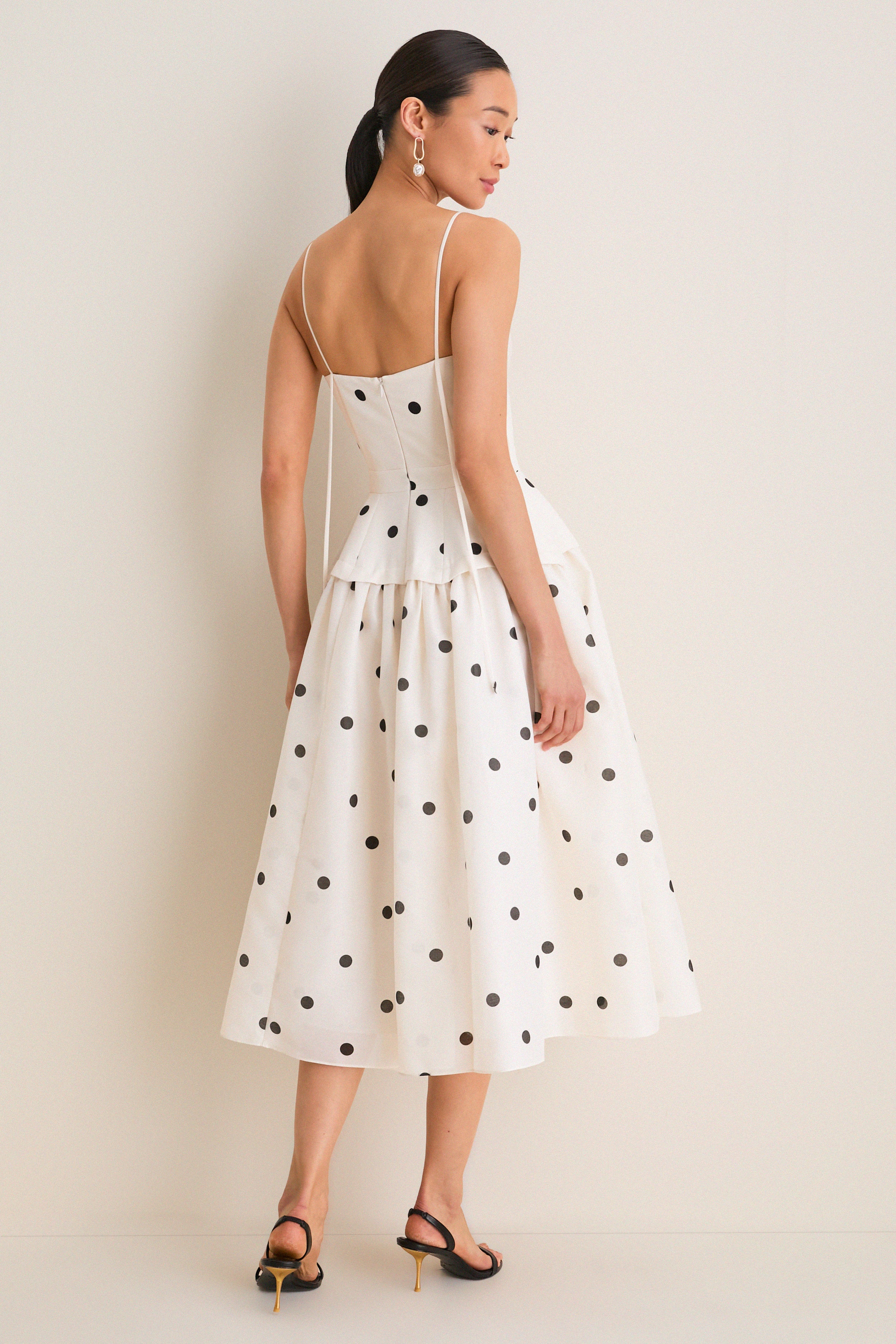 Ivory and Black Parma Dress - Image 5