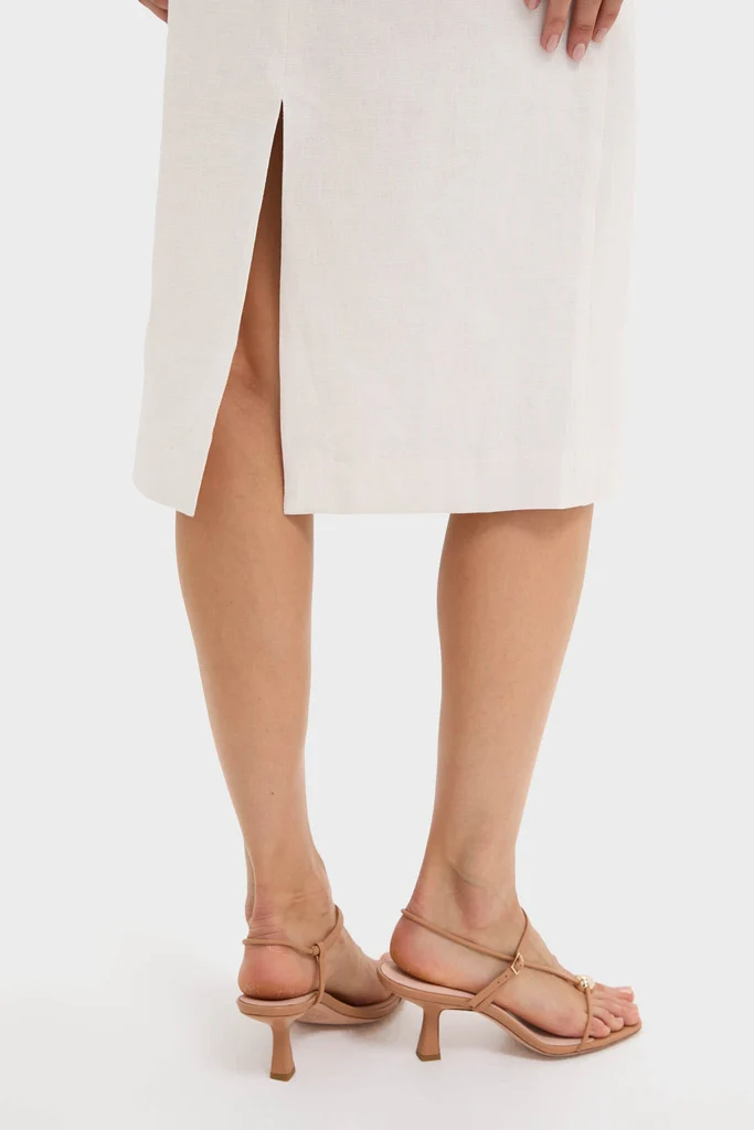 Ivory Calle Palmas Embroidered Midi Dress - Image 6