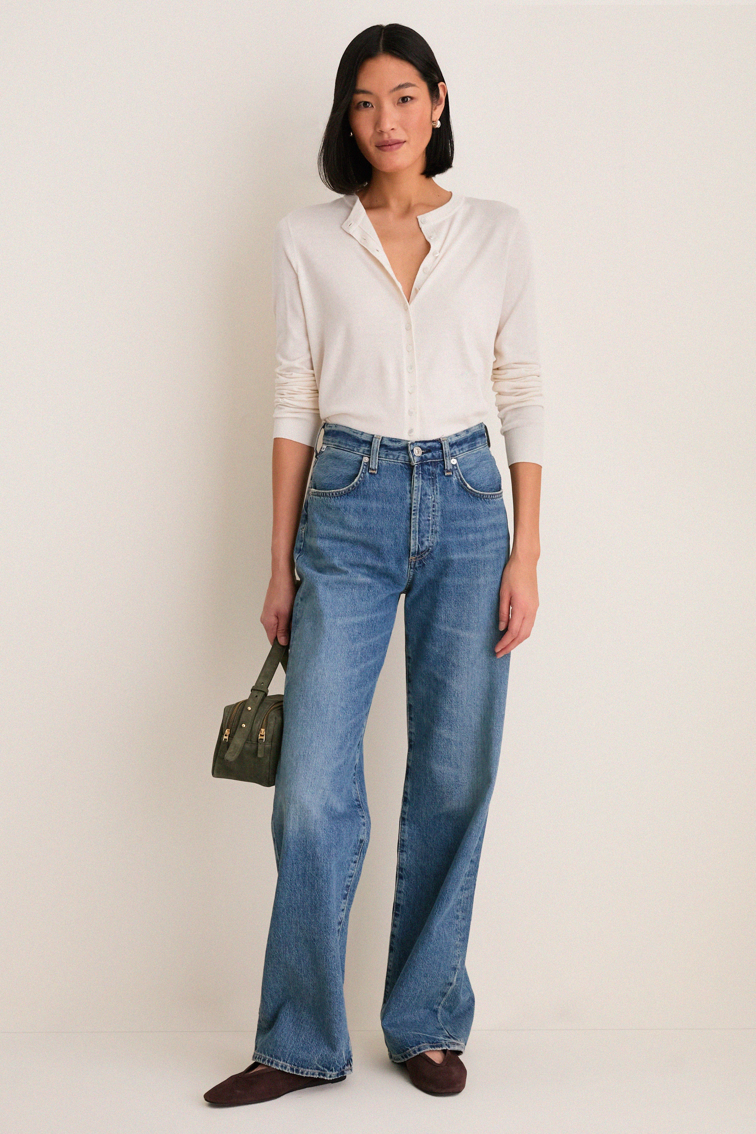 Ivory Cashmere Silk Spencer Cardigan - Image 3