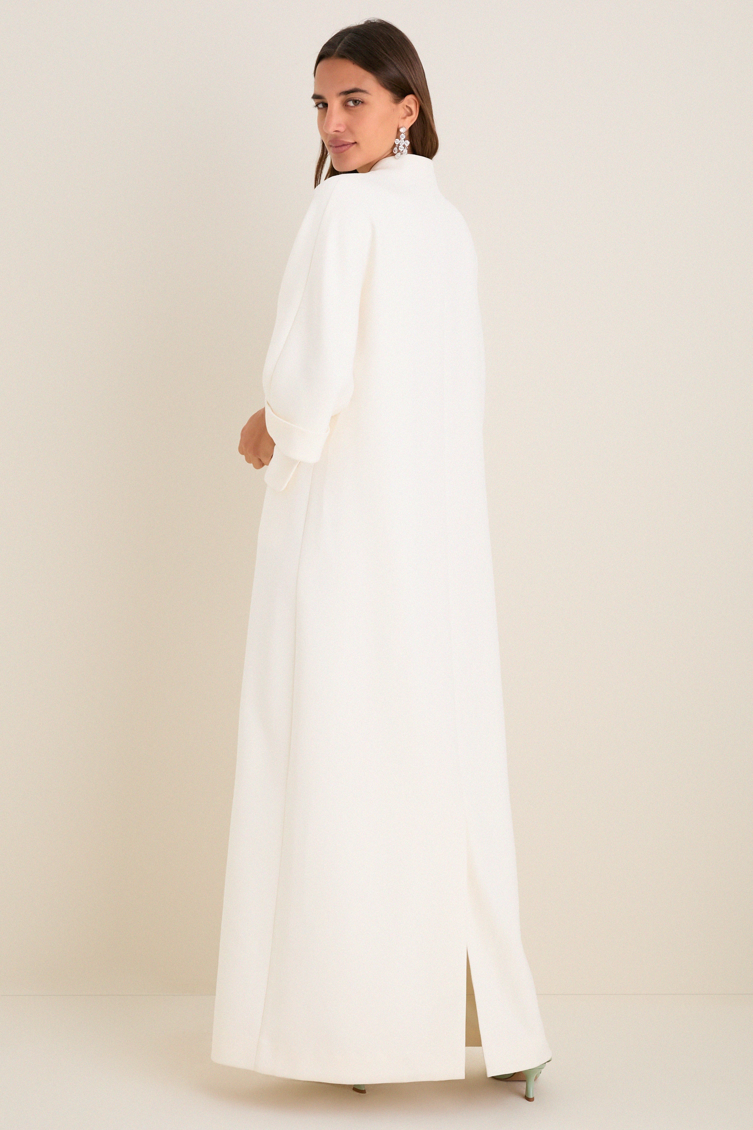 Ivory Crepe Carolina Maxi Dress - Image 5