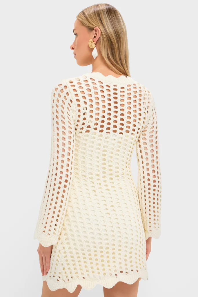 Ivory Knit Tamara Mini Dress - Image 4
