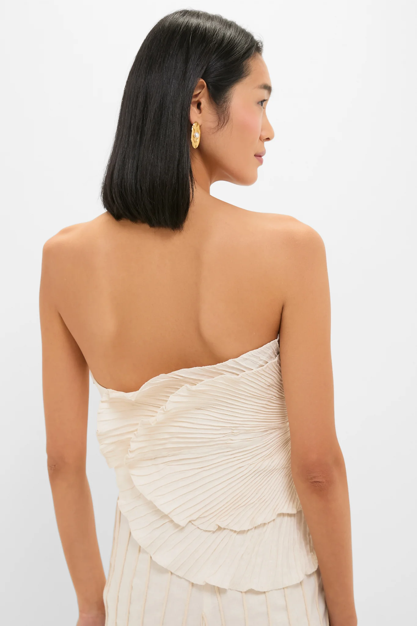 Ivory Las Olas Pleated Top - Image 4