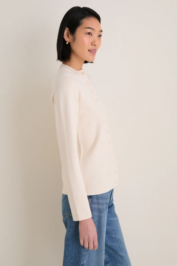 Ivory Structured Margaux Cardigan - Image 4