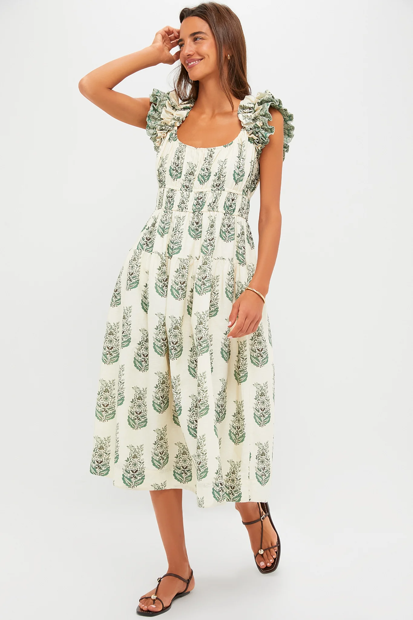 Jade Terrace Cotton Linen Liana Dress