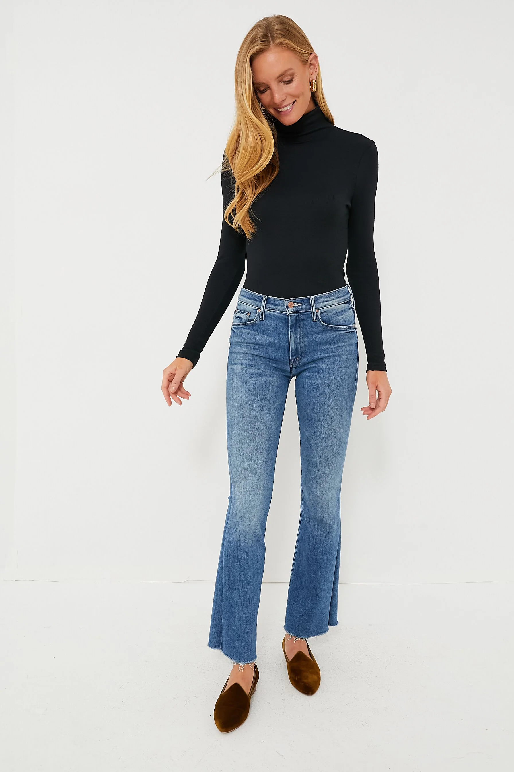 Jet Black Heritage Rib Turtleneck - Image 2