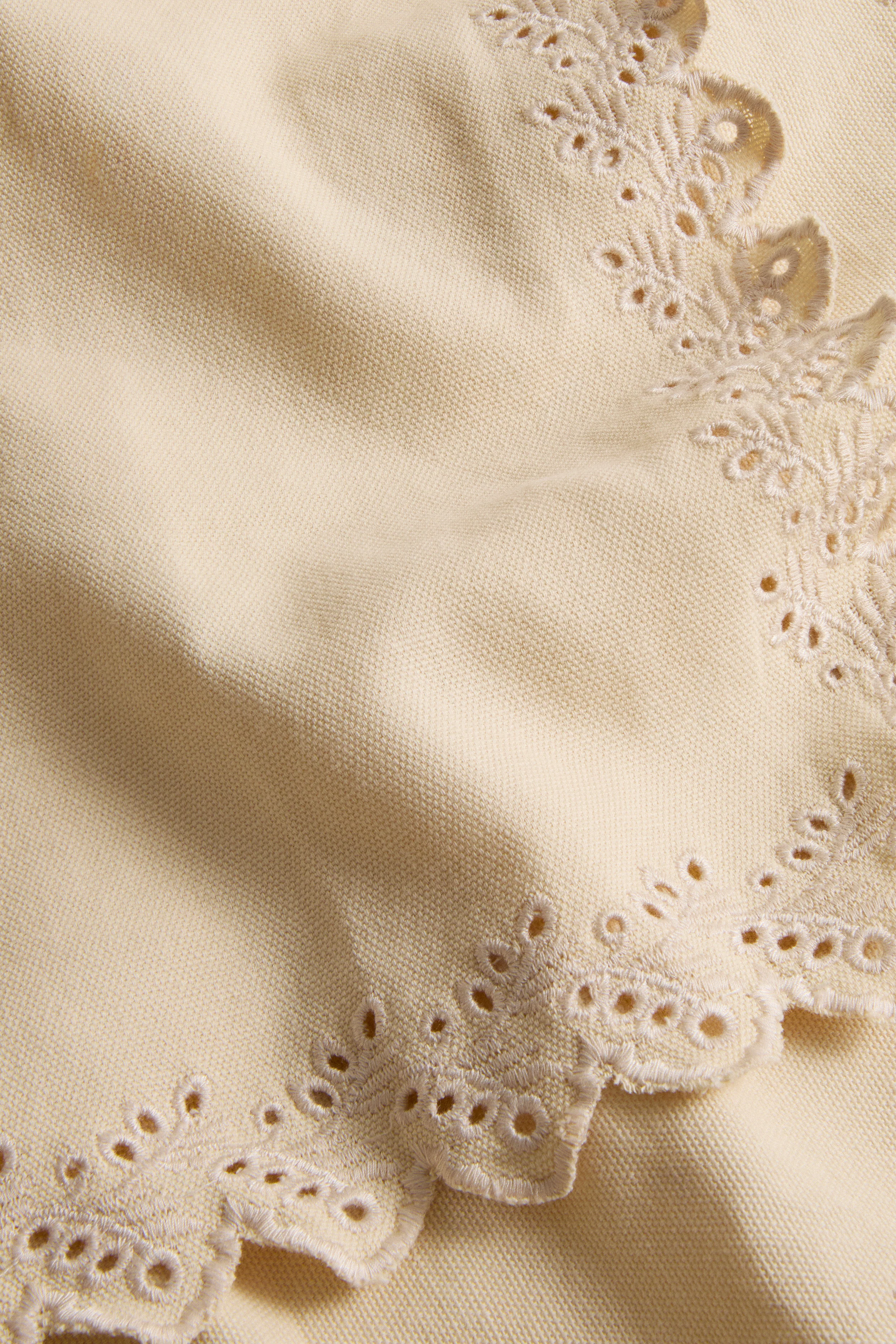 Khaki Eyelet Embroidered Napkins Set of 4 - Image 2