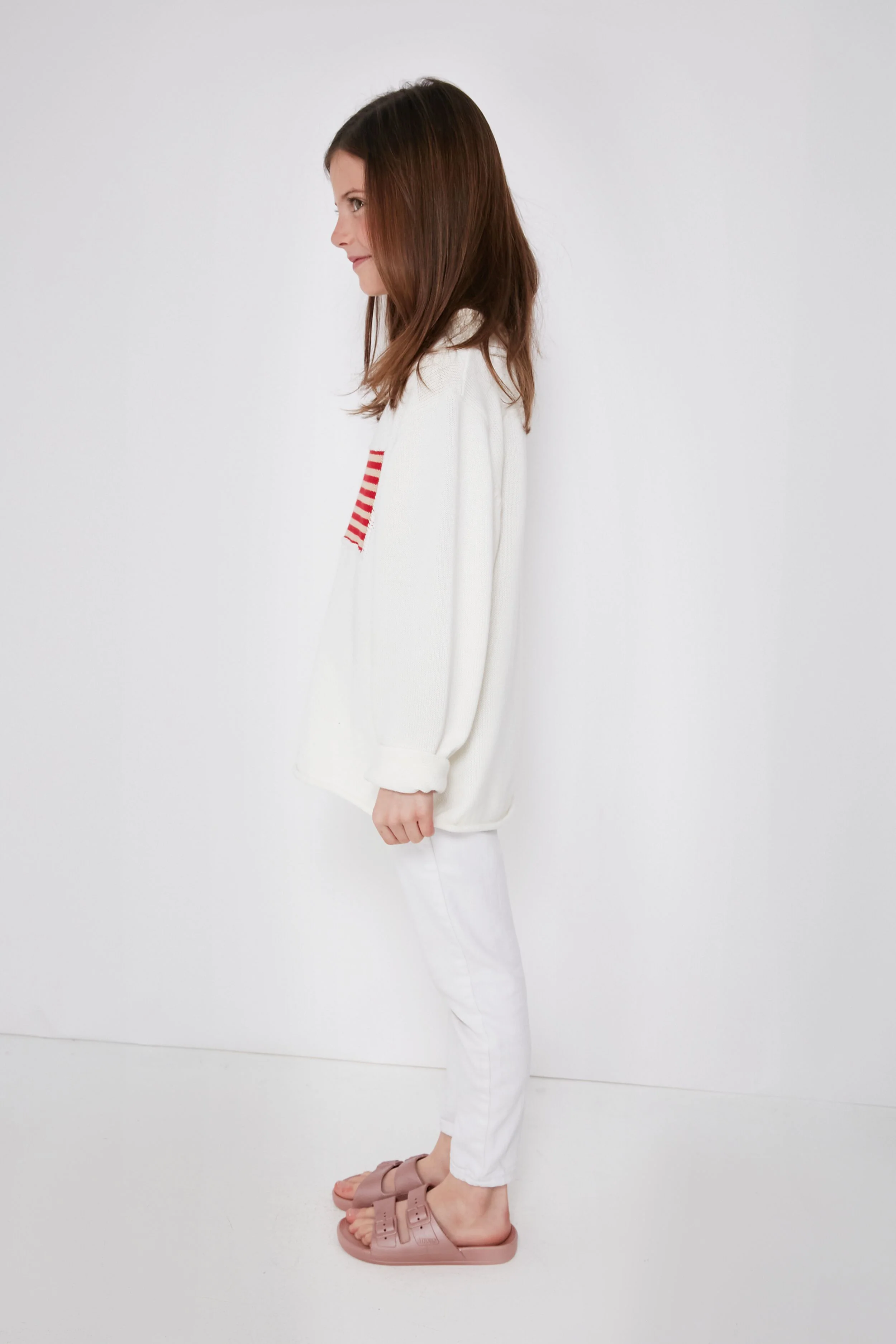 Kid's Ivory Americana Sweater - Image 3