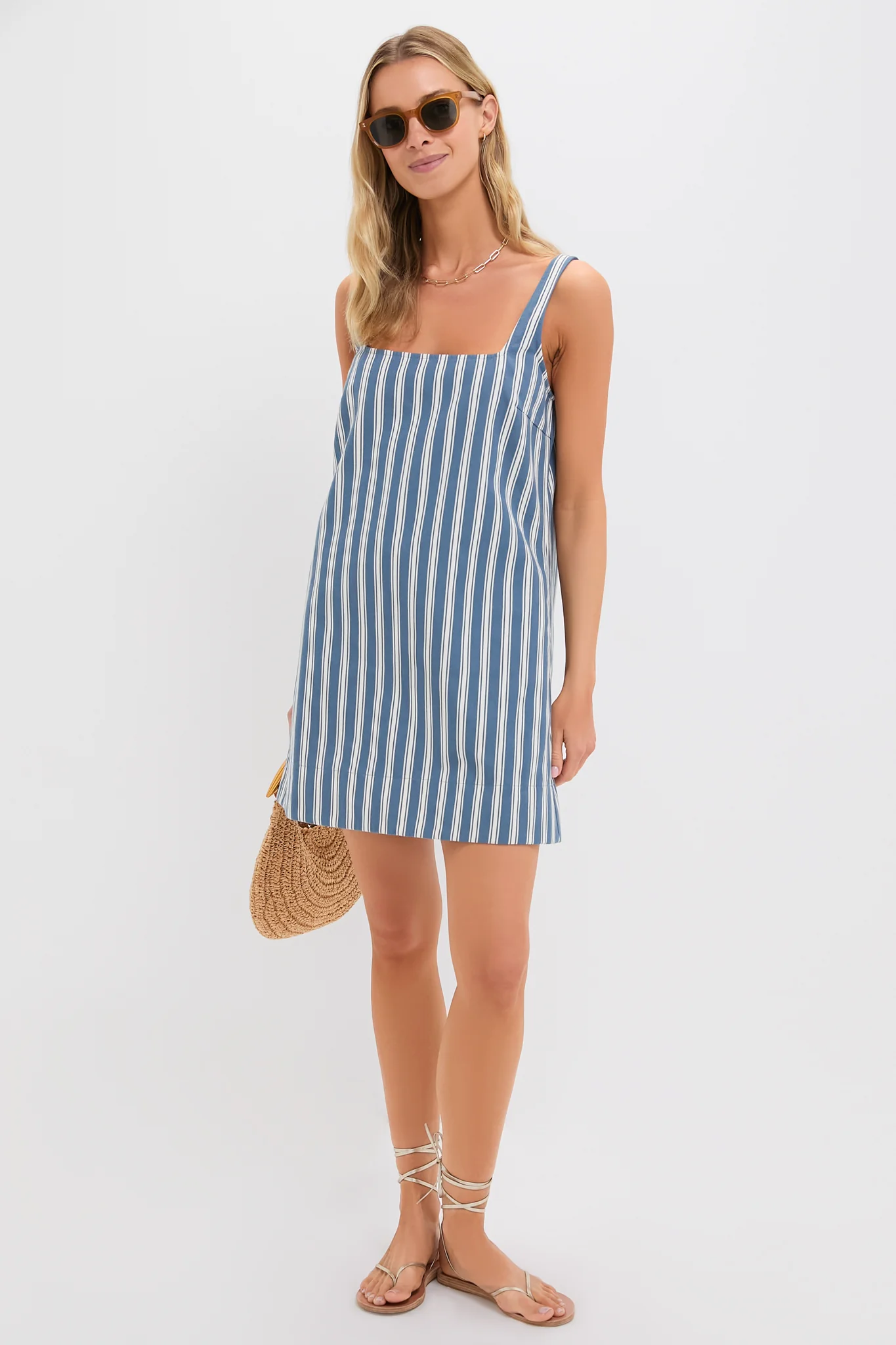 Lake Blue Stripe Cassie Dress - Image 2