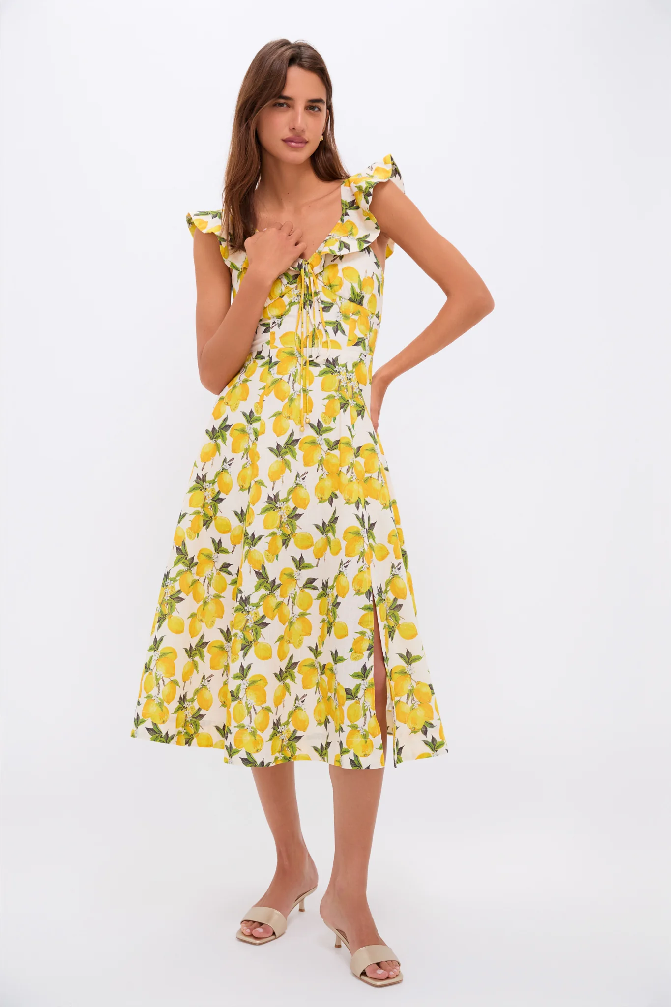 Lemon Blanca Midi Dress