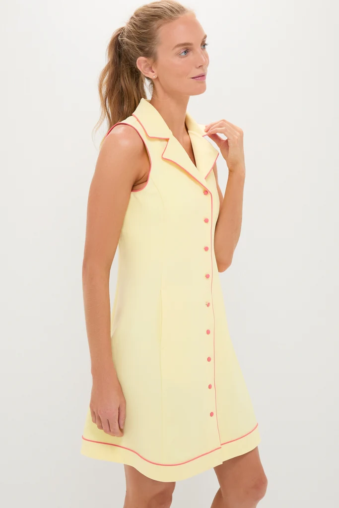 Lemon Yellow Georgia Golf Dress - Image 3