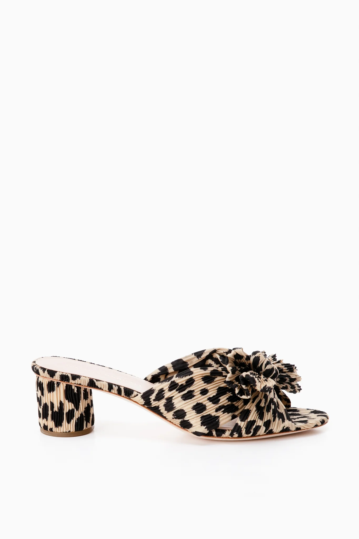 Leopard Emilia Pleated Knot Mules - Image 5