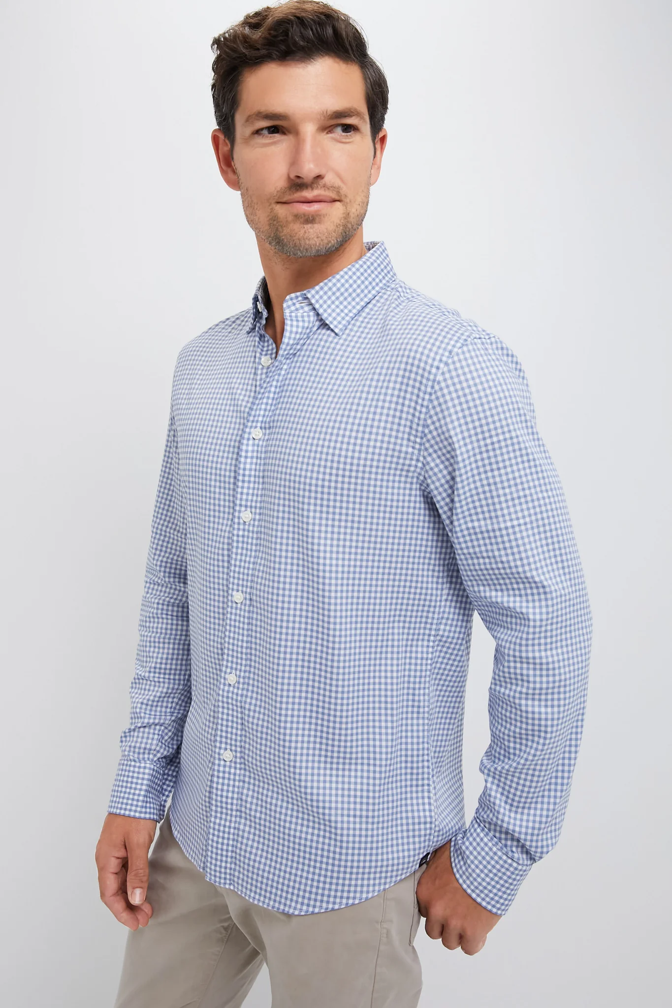 Light Blue Gingham Movement Shirt - Image 3
