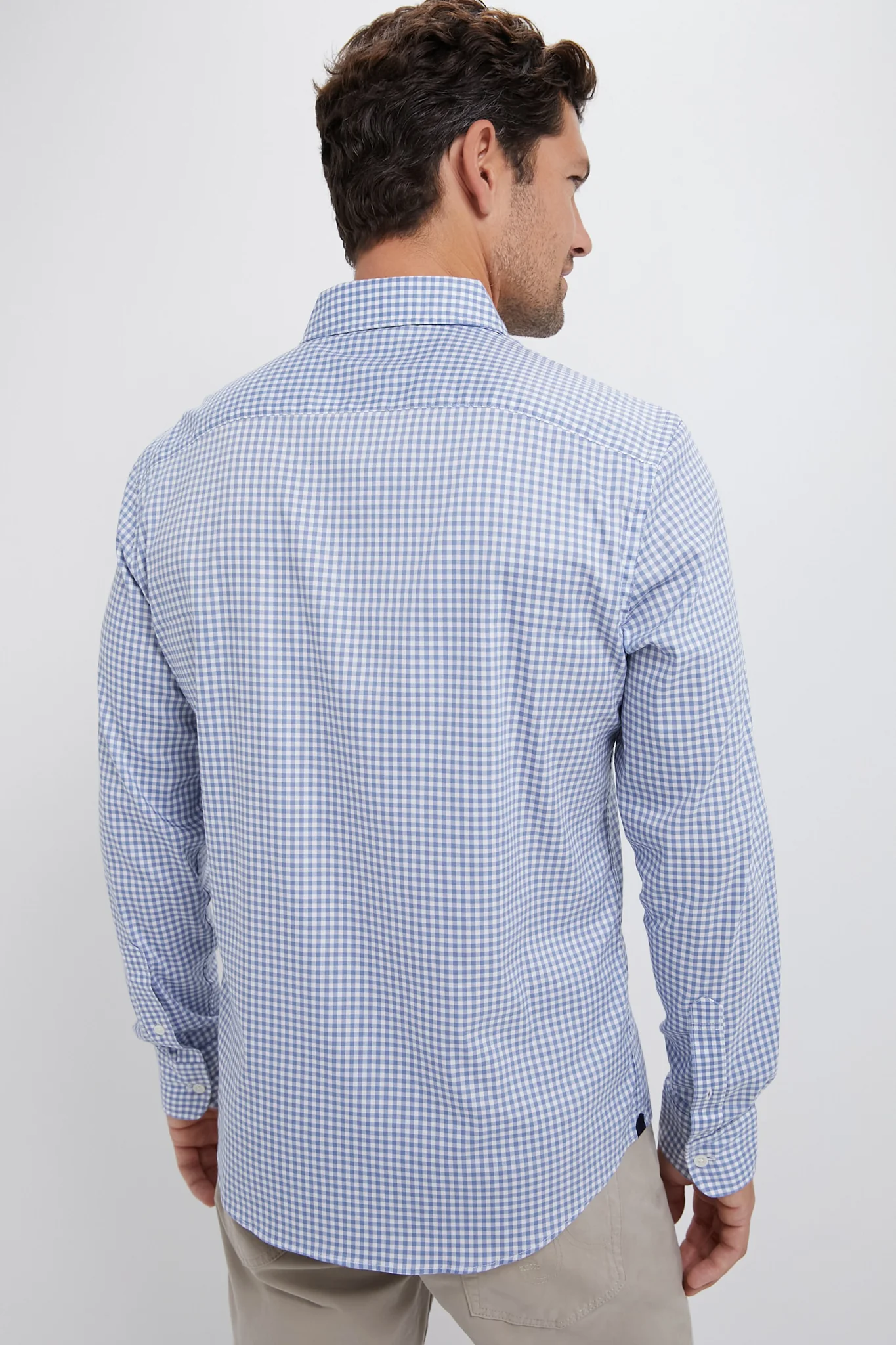 Light Blue Gingham Movement Shirt - Image 4