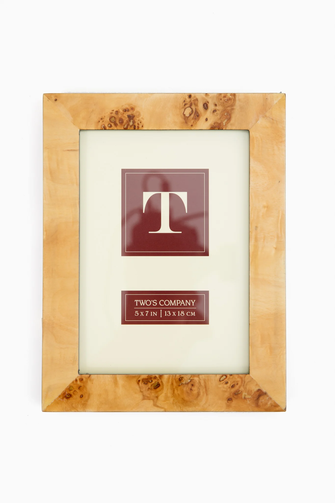 Light Brown Burled Wood 5x7 Picture Frame