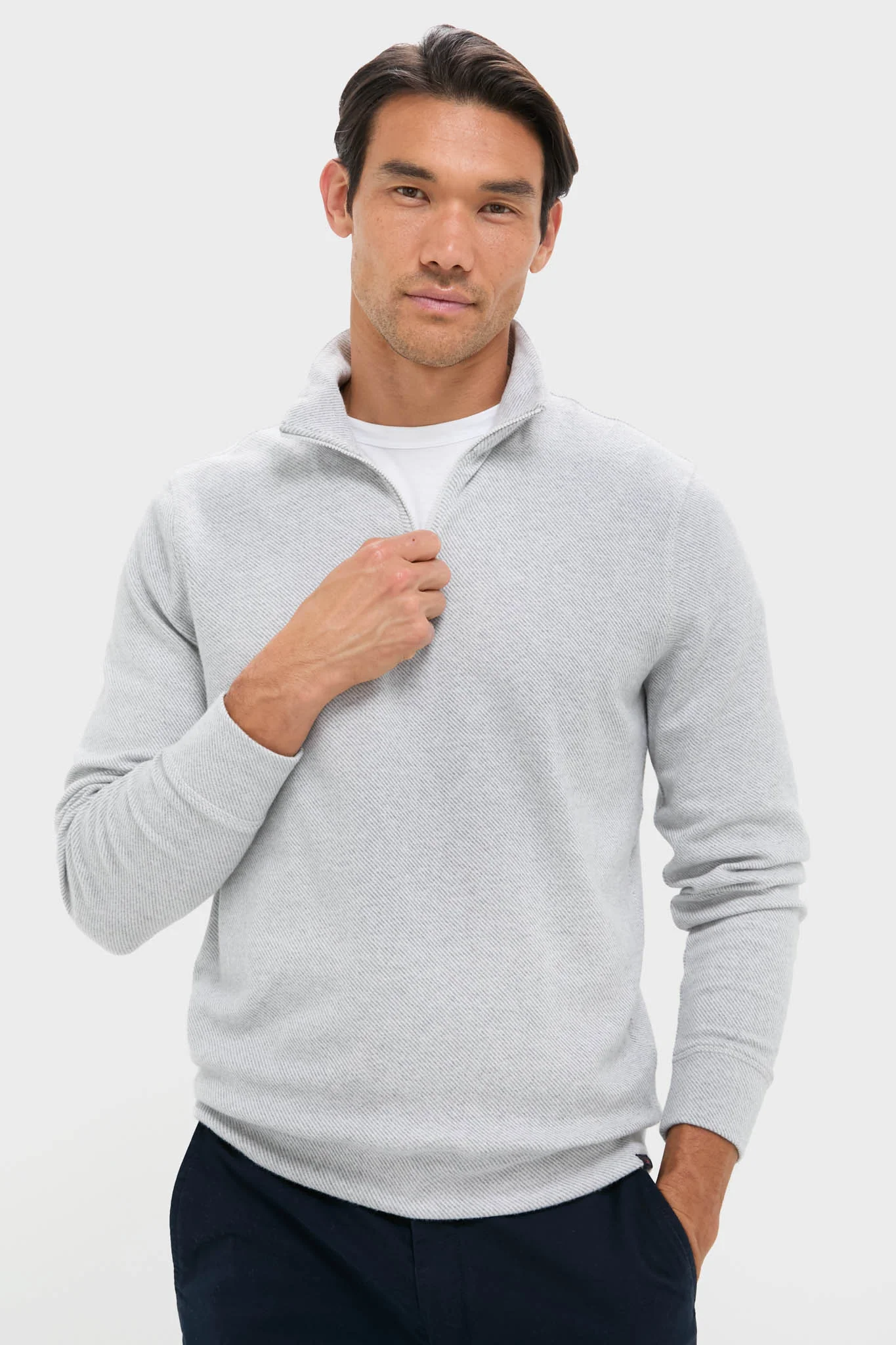 Light Heather Gray Legend Sweater Quarter Zip