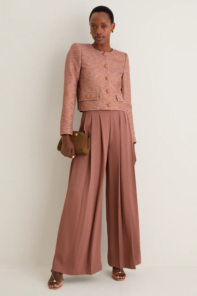 Light Mink Nova Pleated Pant - Image 2
