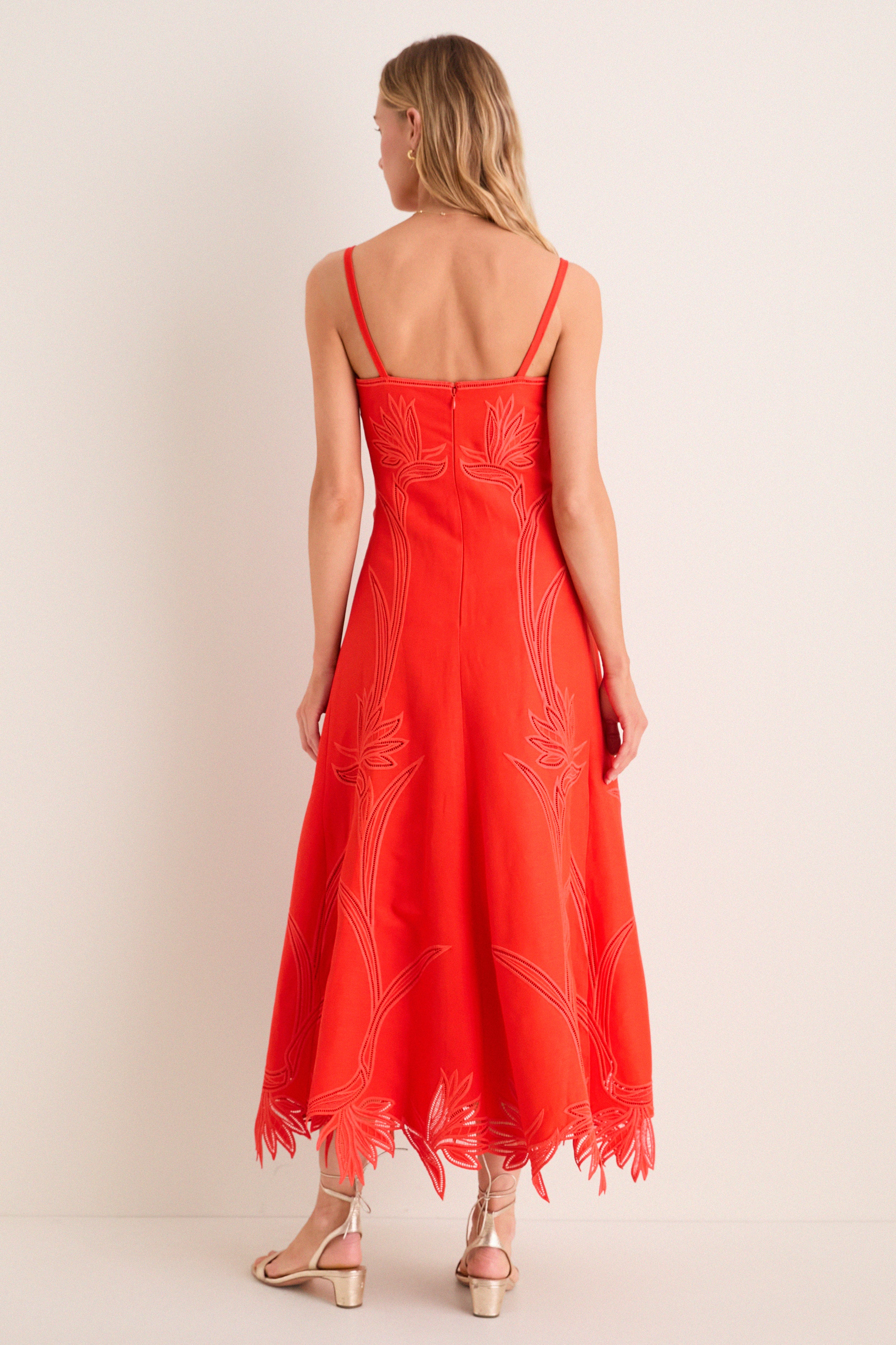 Lobster Ellery Embroidered Bustier Midi Dress - Image 4