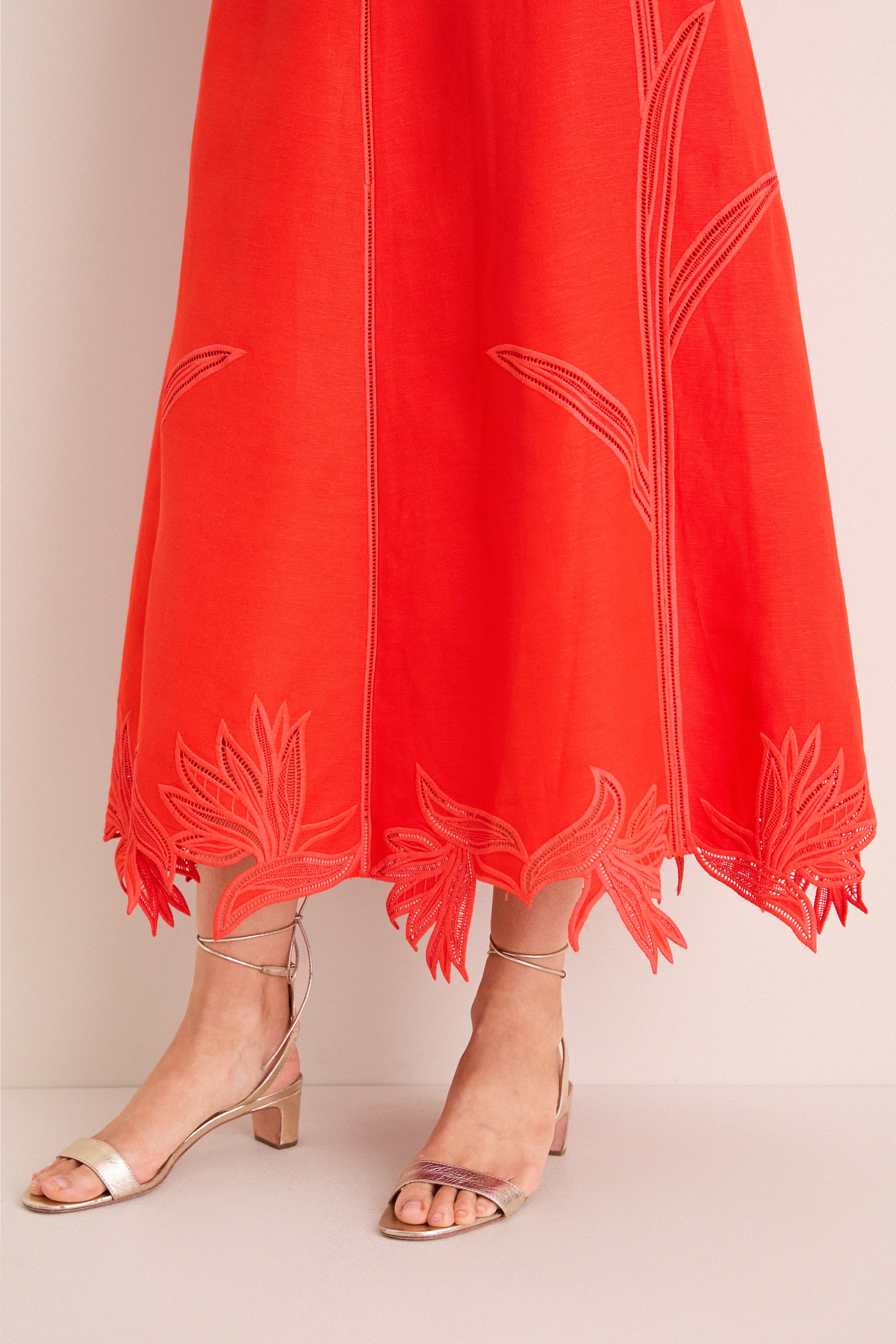 Lobster Ellery Embroidered Bustier Midi Dress - Image 6