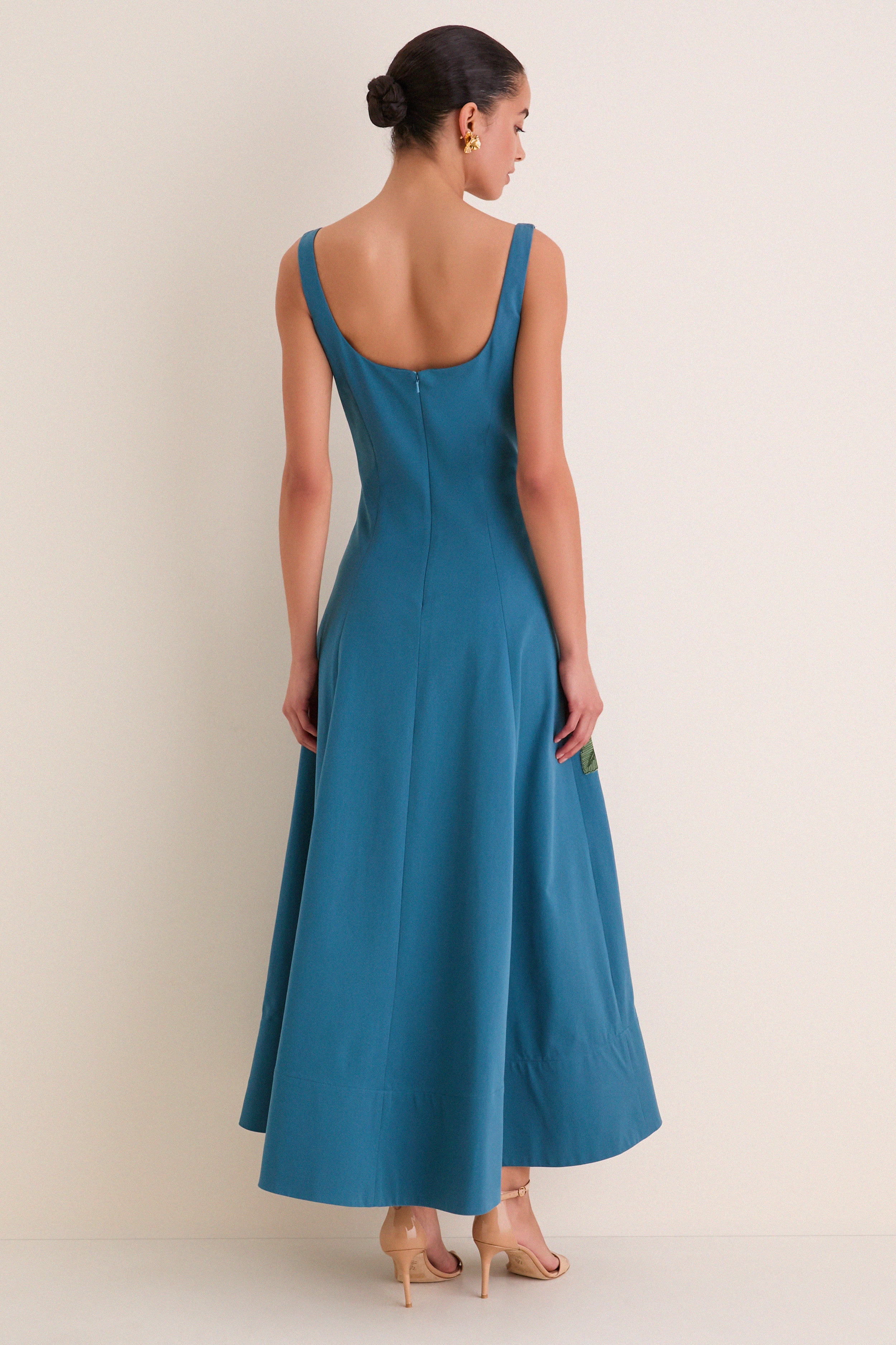 Mallard Peony Embroidered Full Dress - Image 4