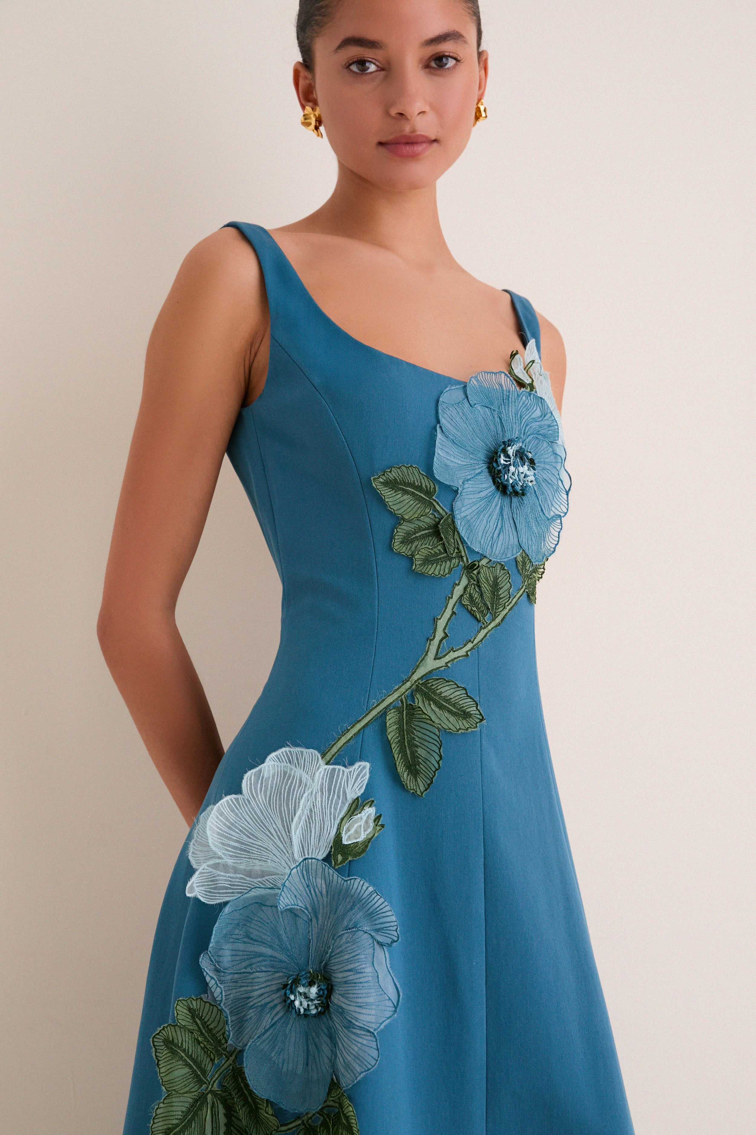 Mallard Peony Embroidered Full Dress - Image 6