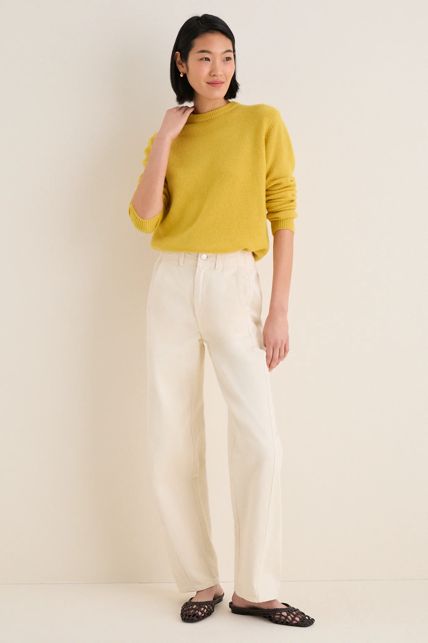 Marigold Cashmere Boyfriend Bodie Crewneck - Image 6
