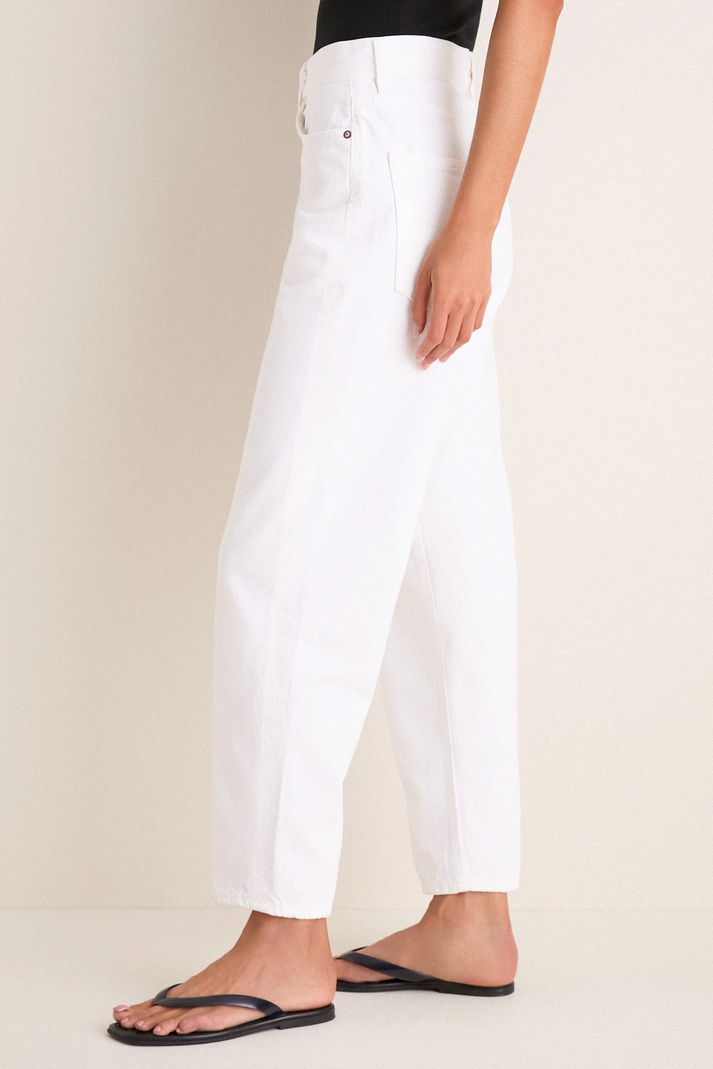 Marshmallow High Rise Vintage Taper 80's Jean - Image 3